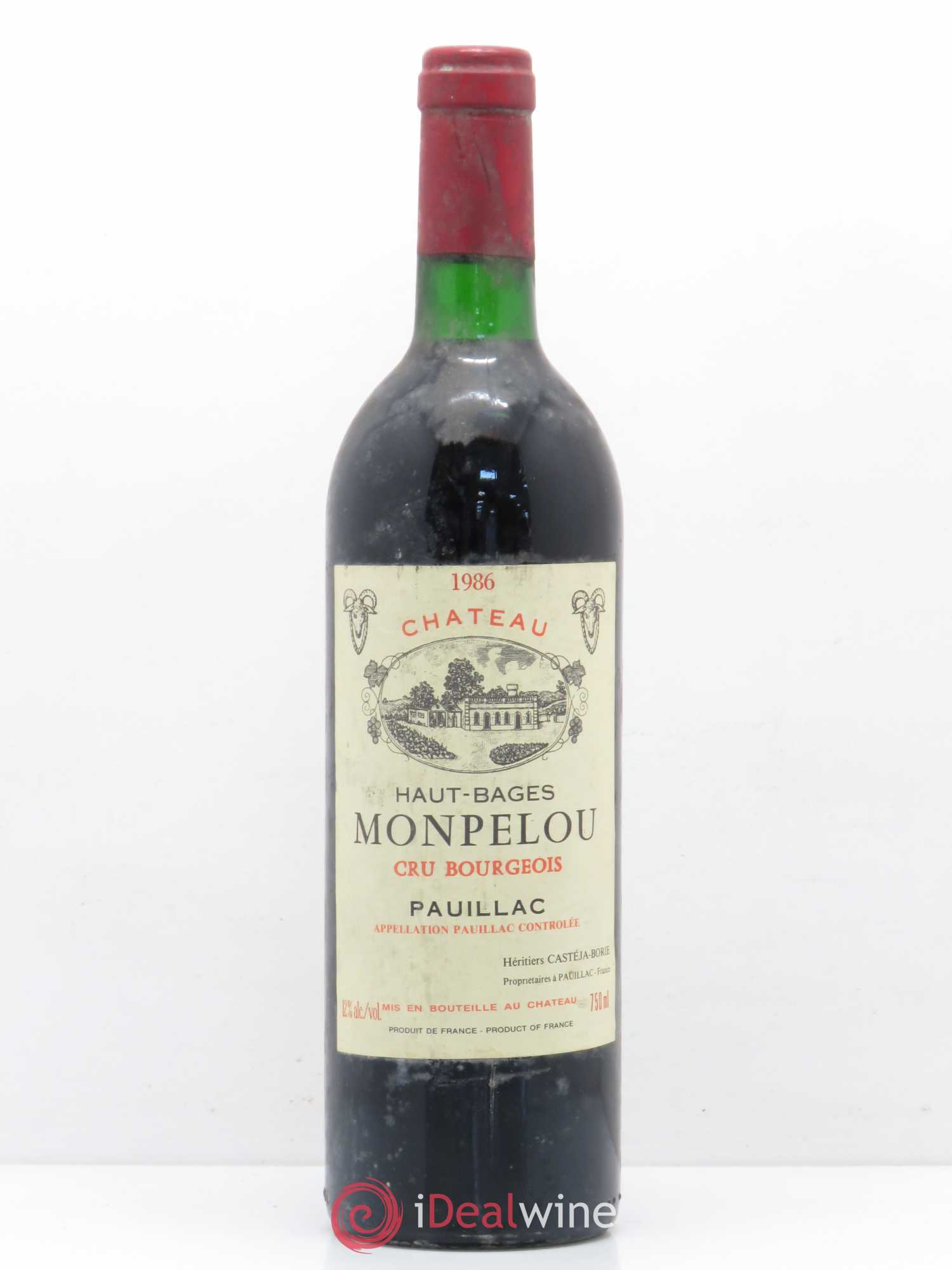 Château Haut Bages Monpelou Cru Bourgeois 1986 - Lot de 1 bouteille - 0