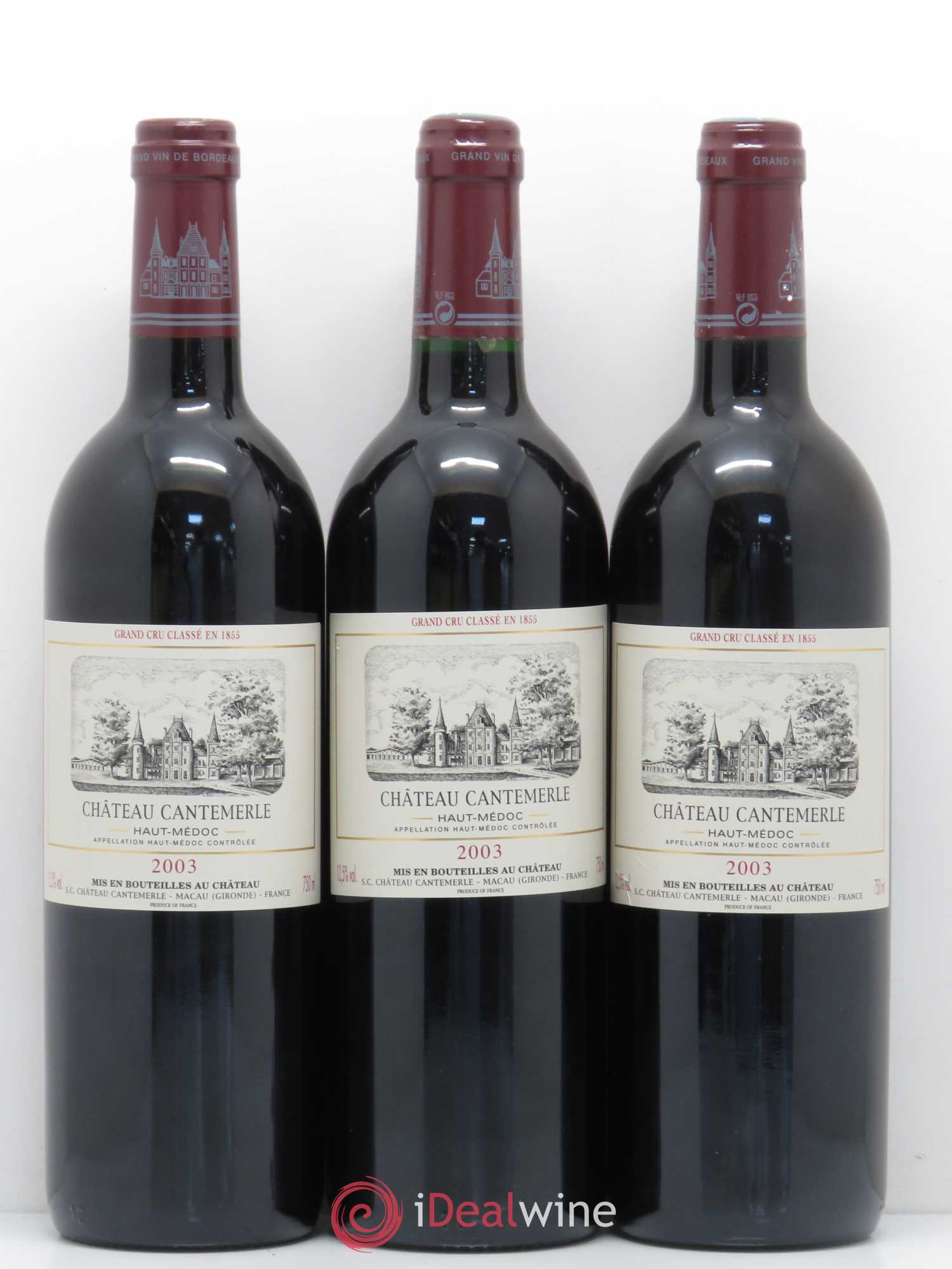 Château Cantemerle 5ème Grand Cru Classé 2003 - Lot de 12 bouteilles - 1