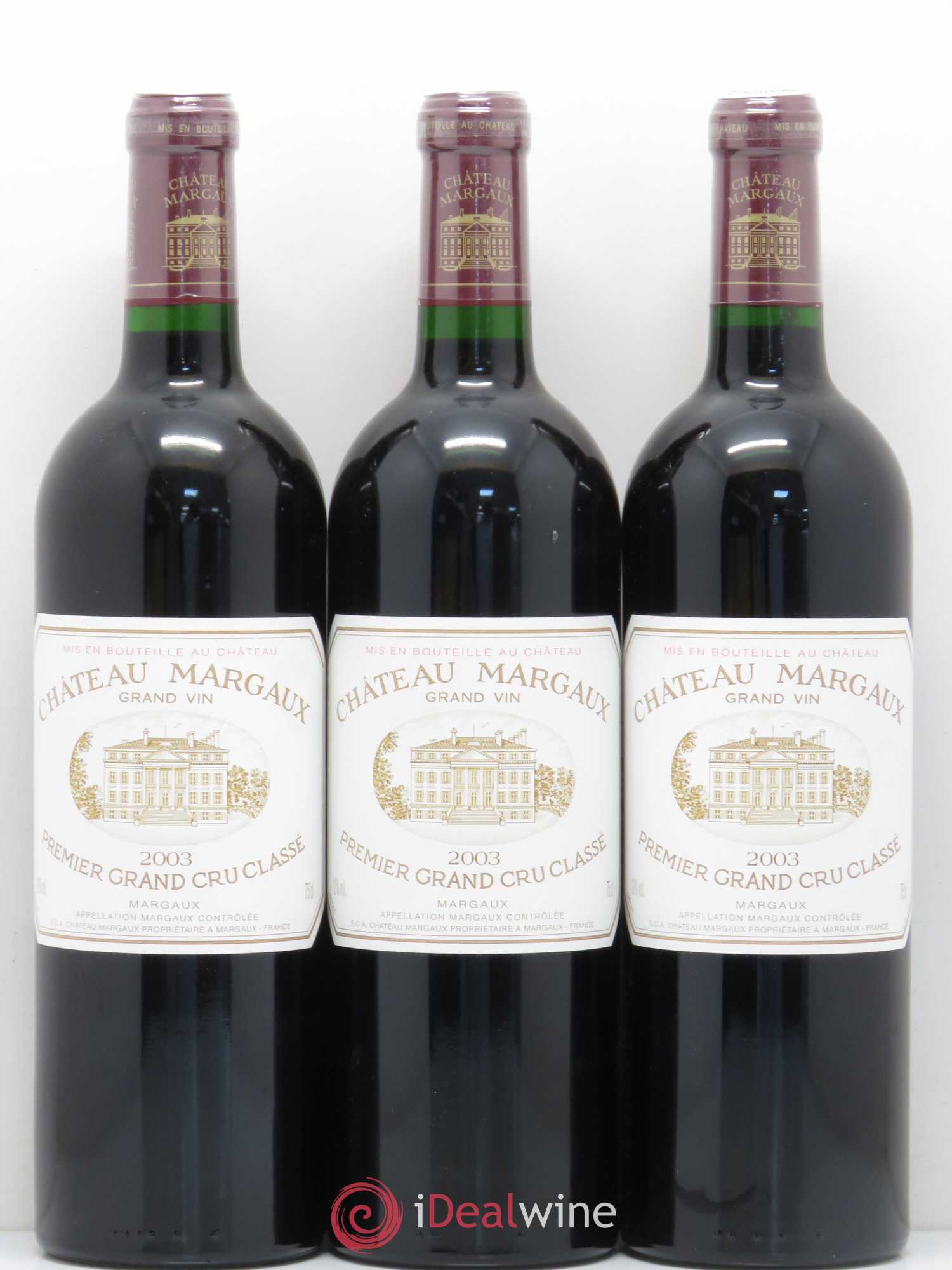 Château Margaux 1er Grand Cru Classé 2003 - Lot de 6 bouteilles - 1