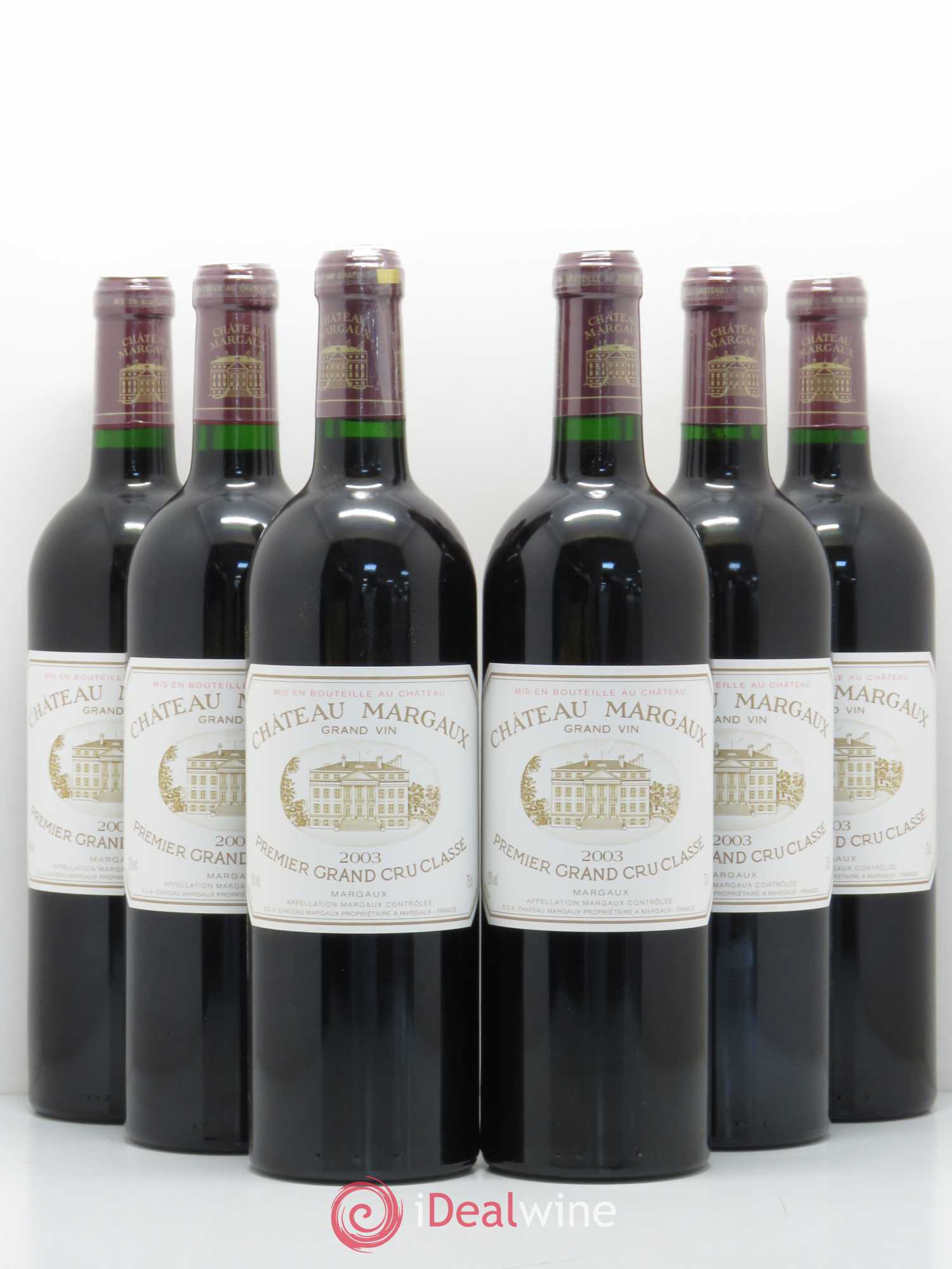 Château Margaux 1er Grand Cru Classé 2003 - Lot de 6 bouteilles - 0