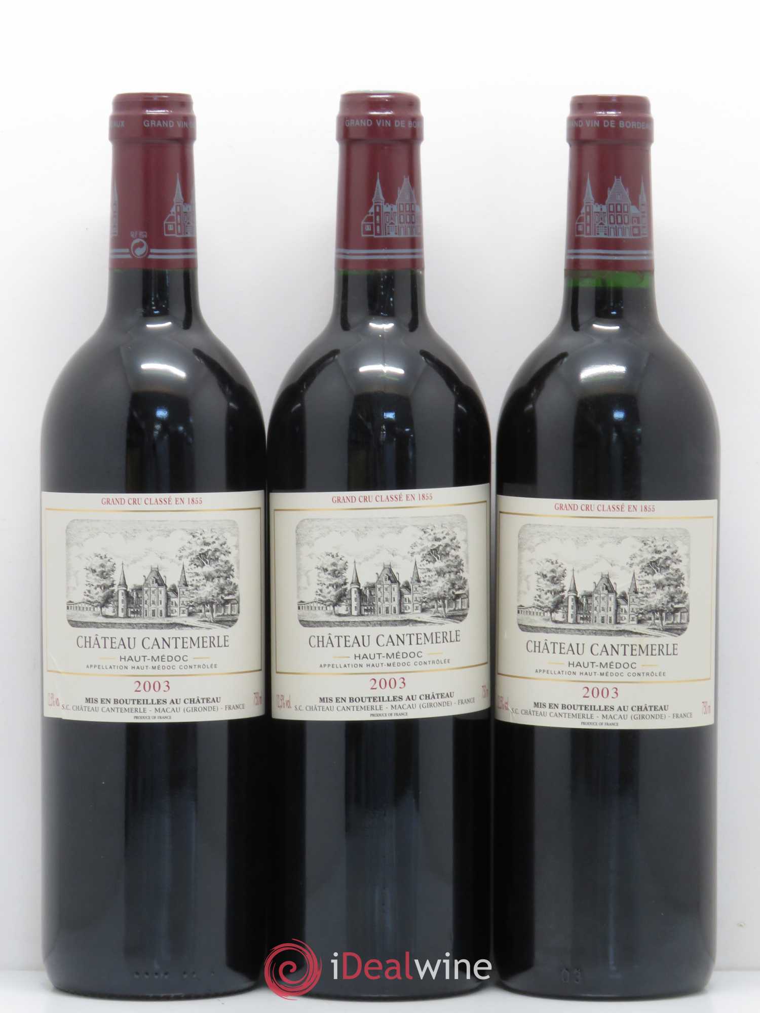 Château Cantemerle 5ème Grand Cru Classé 2003 - Lot de 12 bouteilles - 1