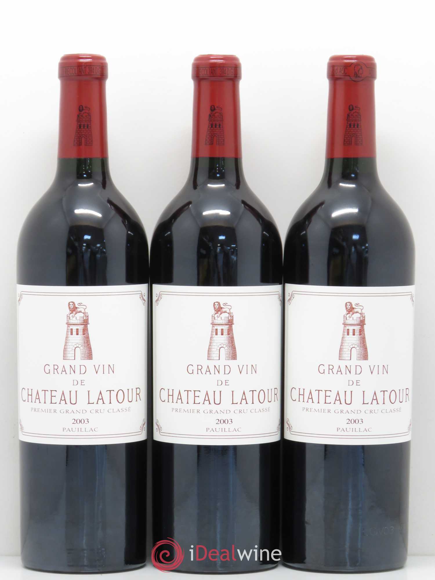 Château Latour 1er Grand Cru Classé 2003 - Lot de 6 bouteilles - 1