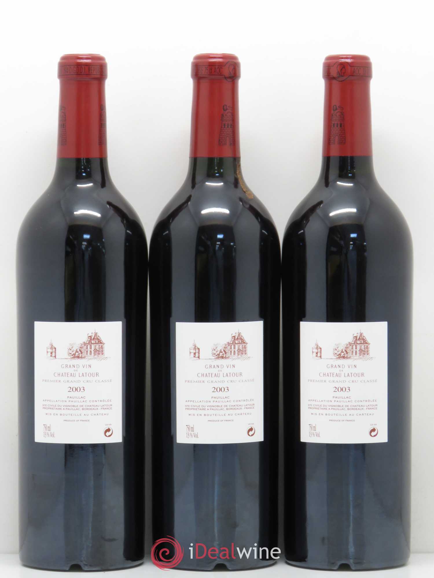 Château Latour 1er Grand Cru Classé 2003 - Lot de 6 bouteilles - 4