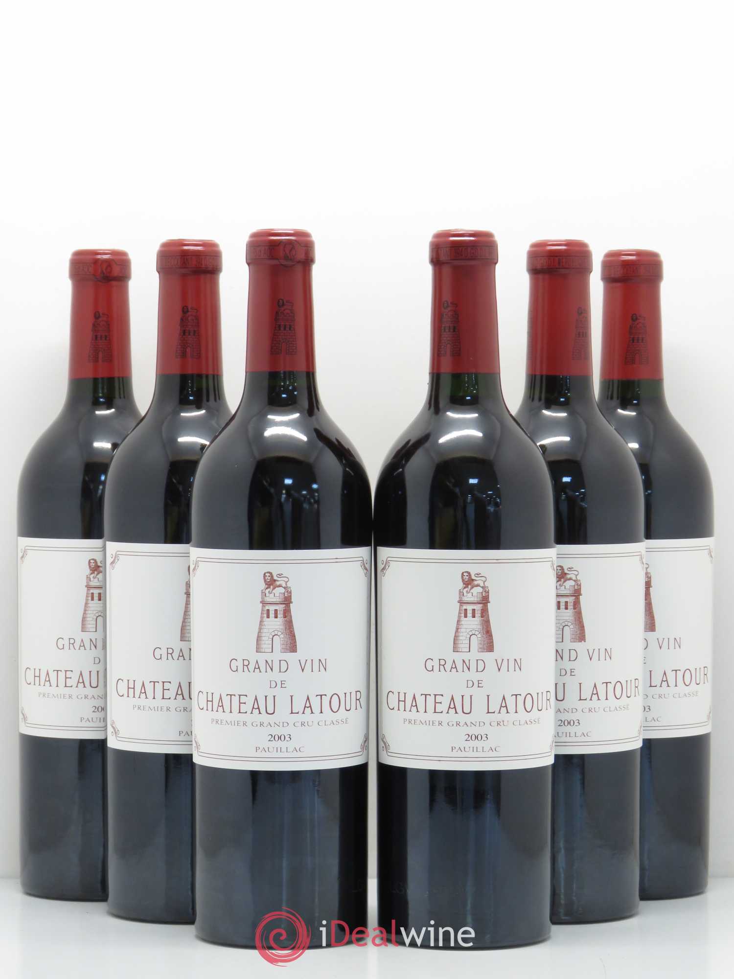 Château Latour 1er Grand Cru Classé 2003 - Lot de 6 bouteilles - 0
