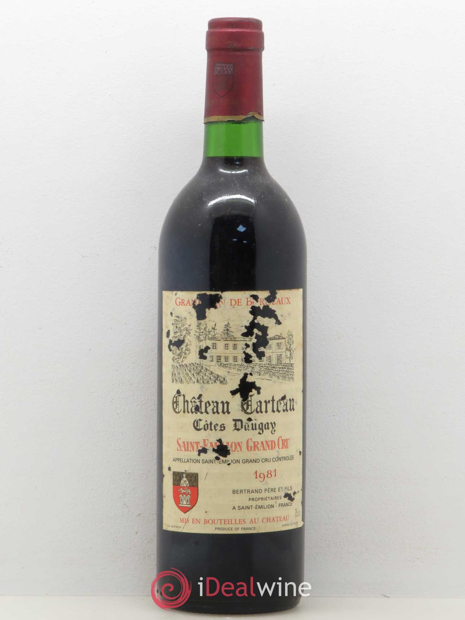 Saint-Émilion Grand Cru Château Carteau Côtes Daugay 1981 - Posten von 1 Flasche - 0