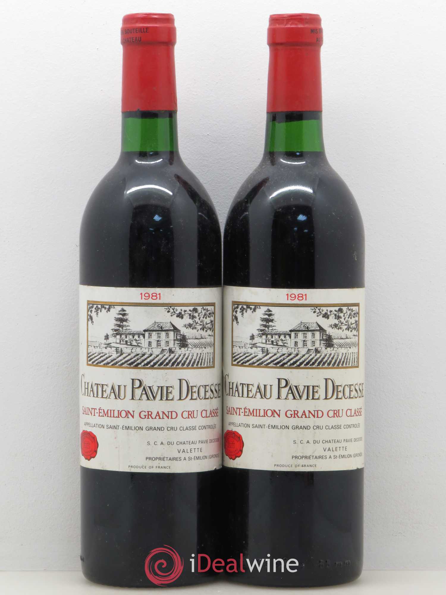 Château Pavie Decesse Grand Cru Classé 1981 - Lot de 2 bouteilles - 0