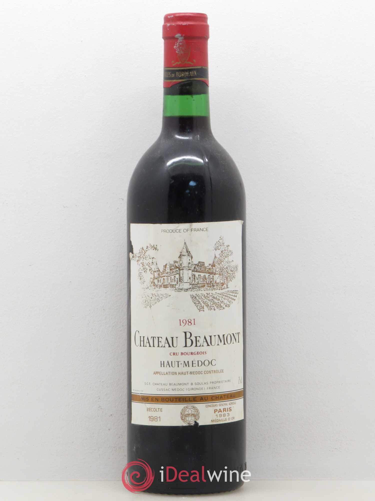 Château Beaumont Cru Bourgeois 1981 - Lot de 1 bouteille - 0