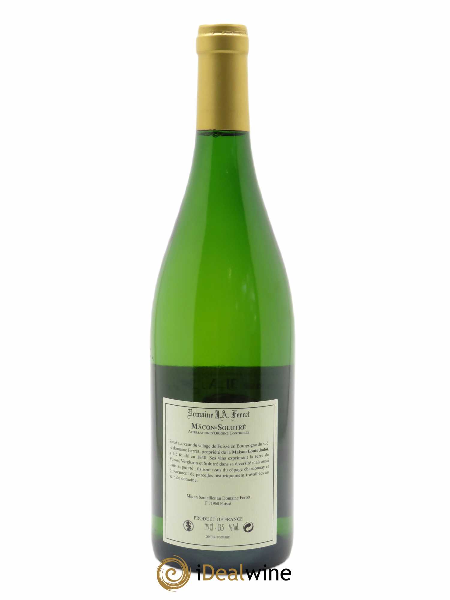 Mâcon-Solutré J.A. Ferret (Domaine) 2020 - Lot de 1 bouteille - 1