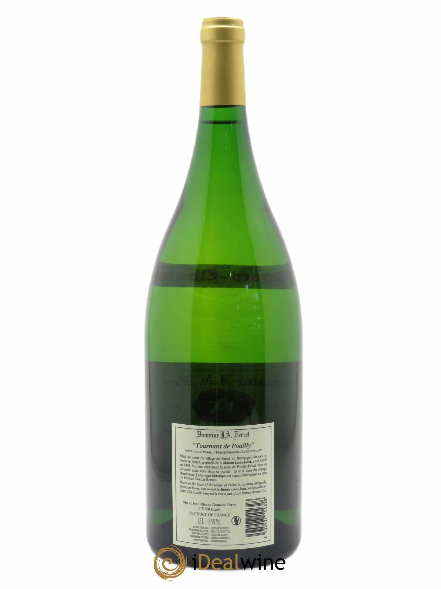 Pouilly-Fuissé 1er Cru Hors Classe Tournant de Pouilly J.A. Ferret (Domaine) 2020 - Lot de 1 magnum - 1