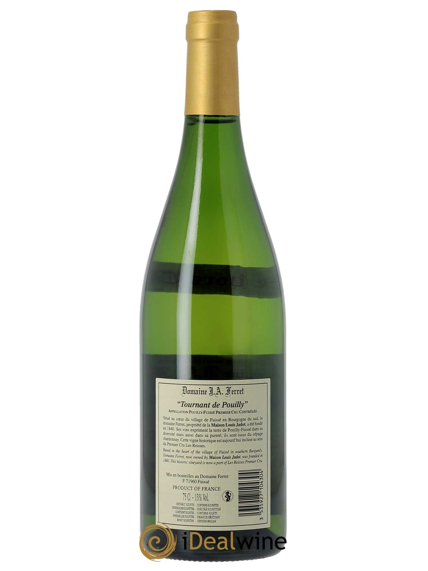 Pouilly-Fuissé 1er Cru Hors Classe Tournant de Pouilly J.A. Ferret (Domaine) 2021 - Lot de 1 bouteille - 1