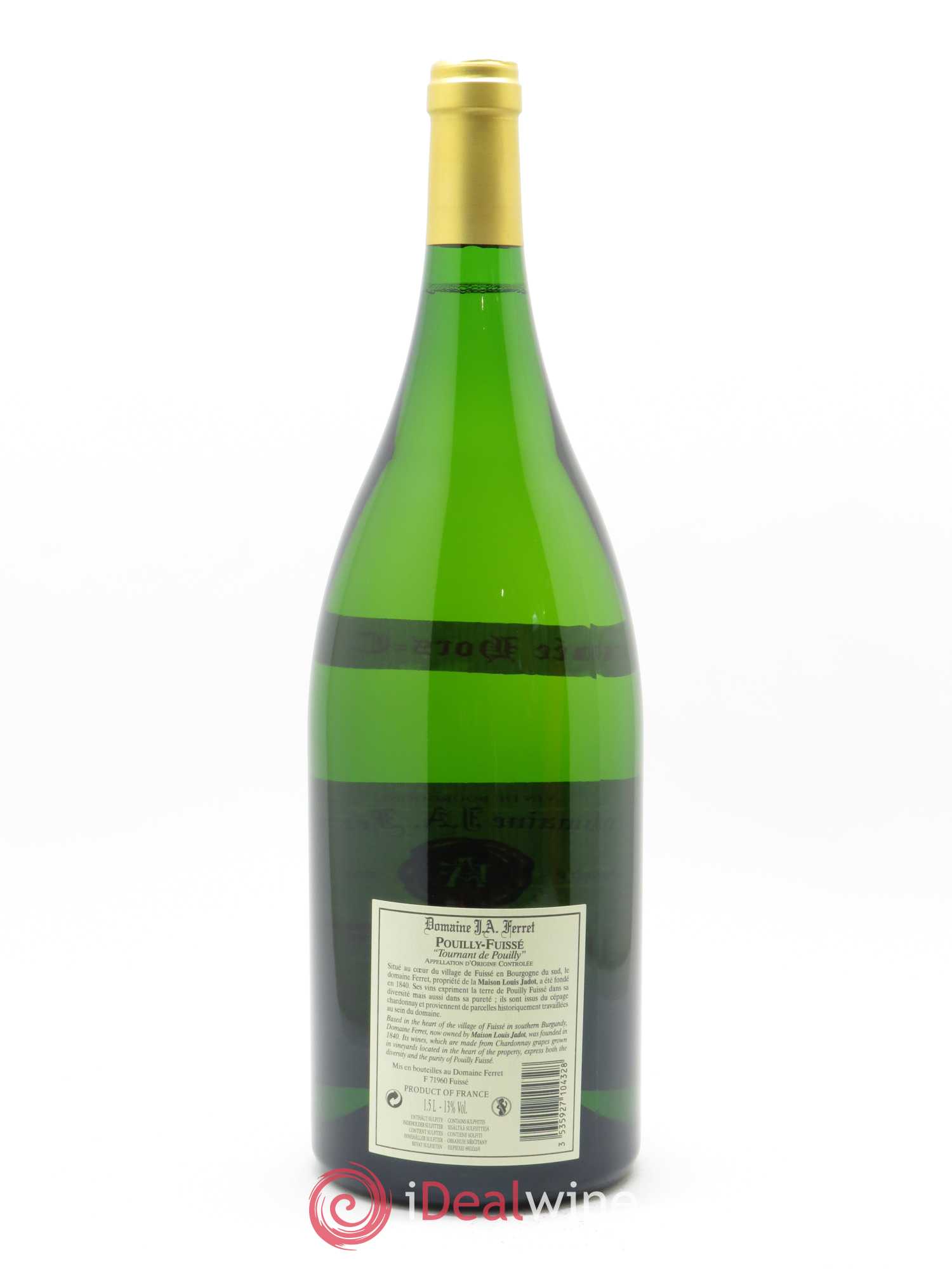 Pouilly-Fuissé 1er Cru Hors Classe Tournant de Pouilly J.A. Ferret (Domaine) 2018 - Lot de 1 magnum - 1