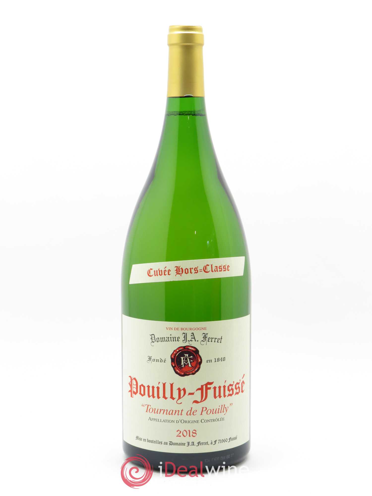 Pouilly-Fuissé 1er Cru Hors Classe Tournant de Pouilly J.A. Ferret (Domaine) 2018 - Lot de 1 magnum - 0