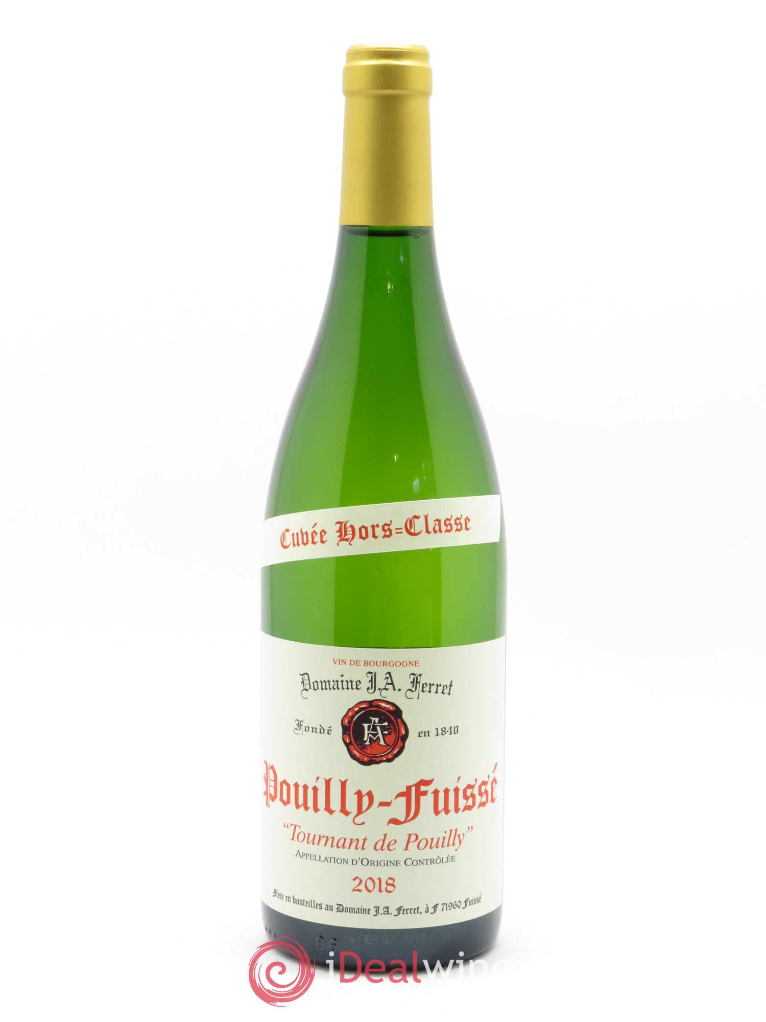 Pouilly-Fuissé 1er Cru Hors Classe Tournant de Pouilly J.A. Ferret (Domaine) 2018 - Lot de 1 bouteille - 0