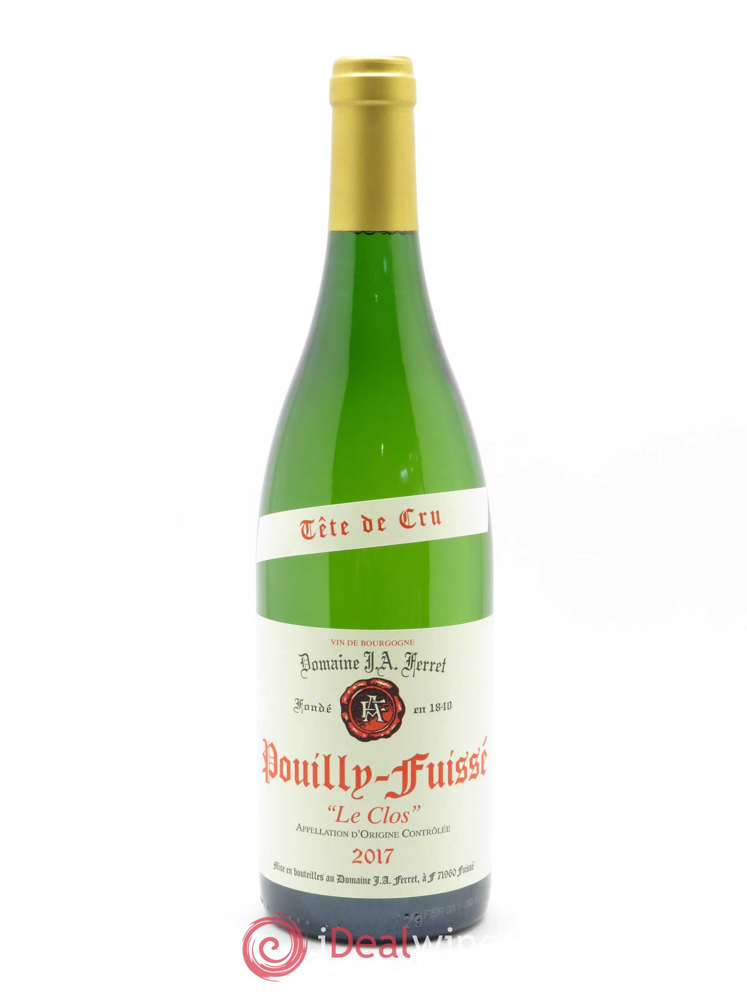 Pouilly-Fuissé Tête de Cru Le Clos J.A. Ferret (Domaine) 2017 - Lot de 1 bouteille - 0