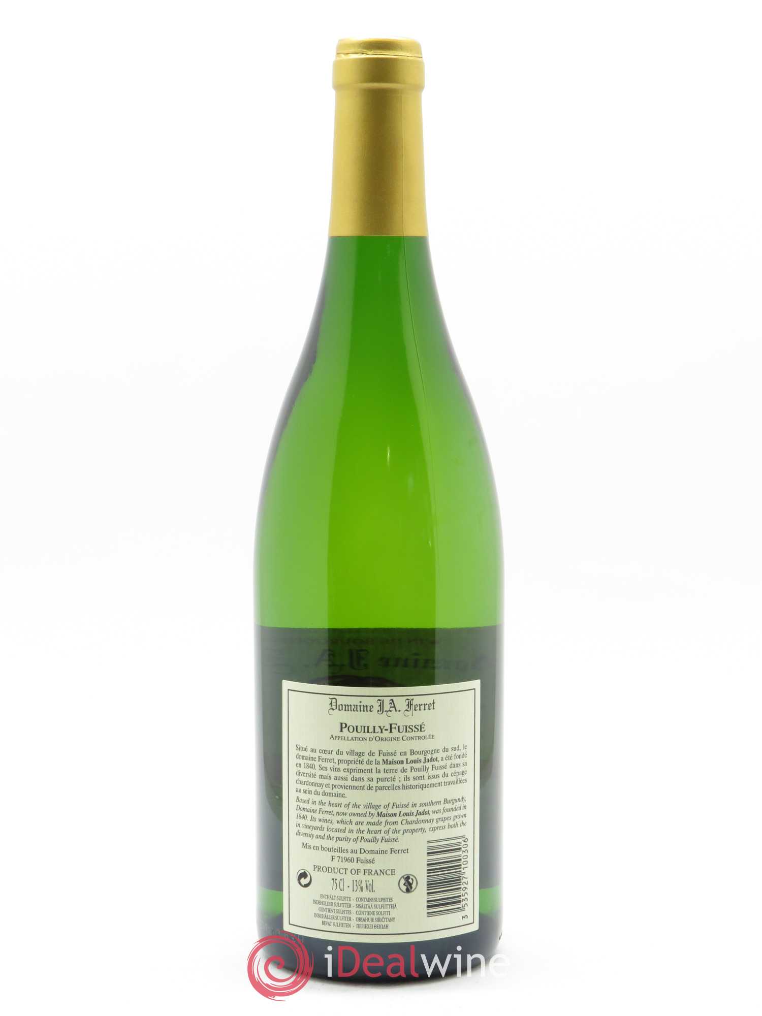 Pouilly-Fuissé J.A. Ferret (Domaine) 2018 - Lot de 1 bouteille - 1