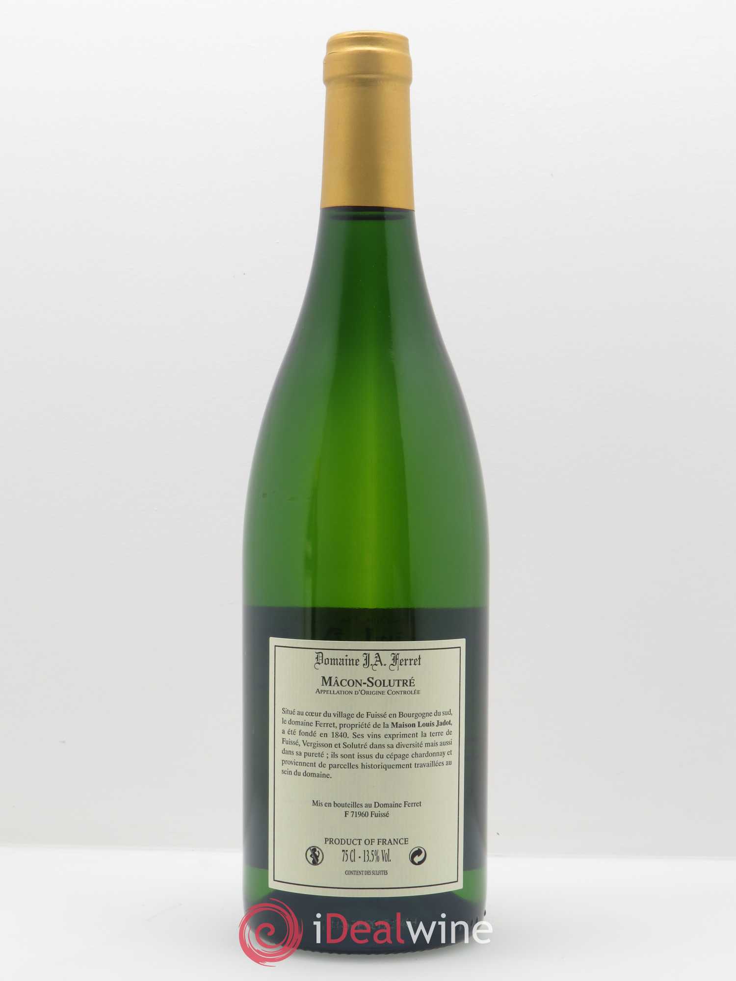 Mâcon-Solutré J.A. Ferret (Domaine) 2017 - Lot de 1 bouteille - 1