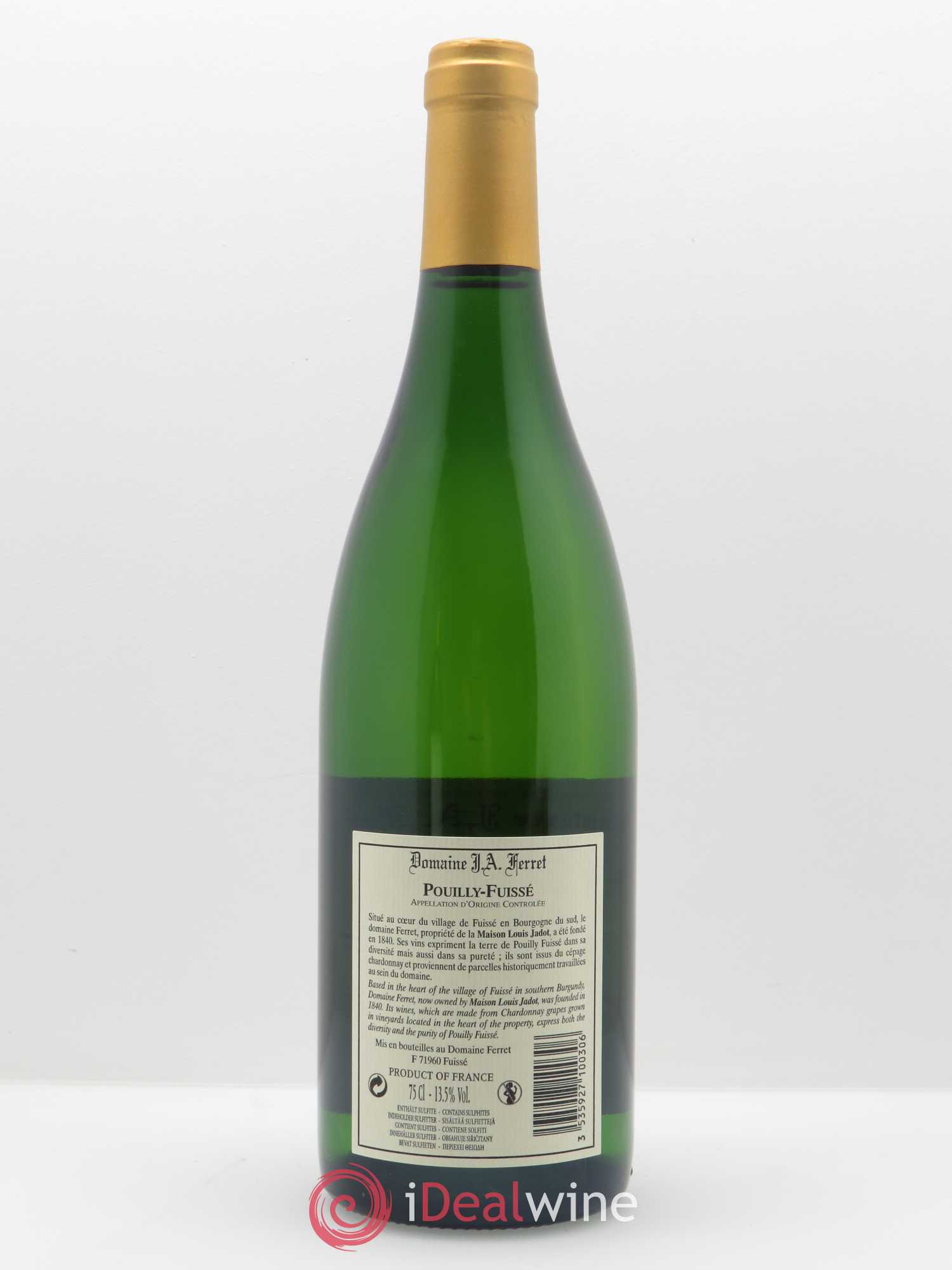 Pouilly-Fuissé J.A. Ferret (Domaine) 2017 - Lot de 1 bouteille - 1