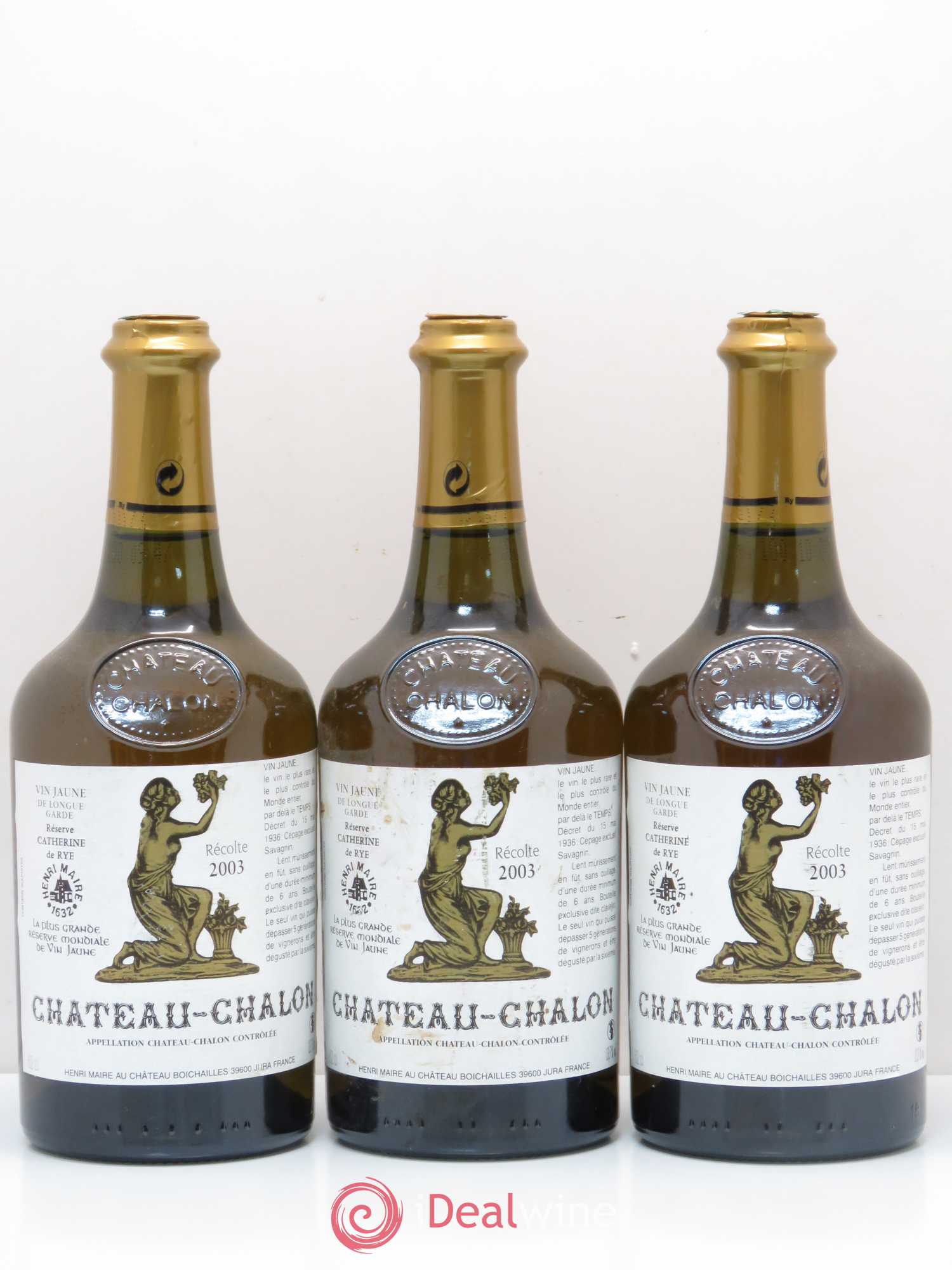 Château-Chalon Réserve Catherine De Rye Henri Maire 2003 - Posten von 3 Flaschen - 0