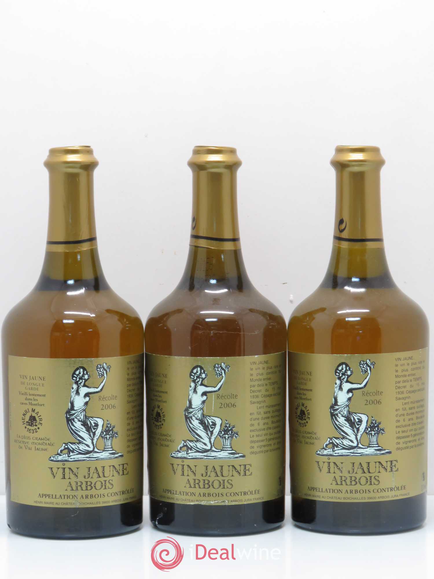 Arbois Vin Jaune Henri Maire 2006 - Lot de 3 bouteilles - 0
