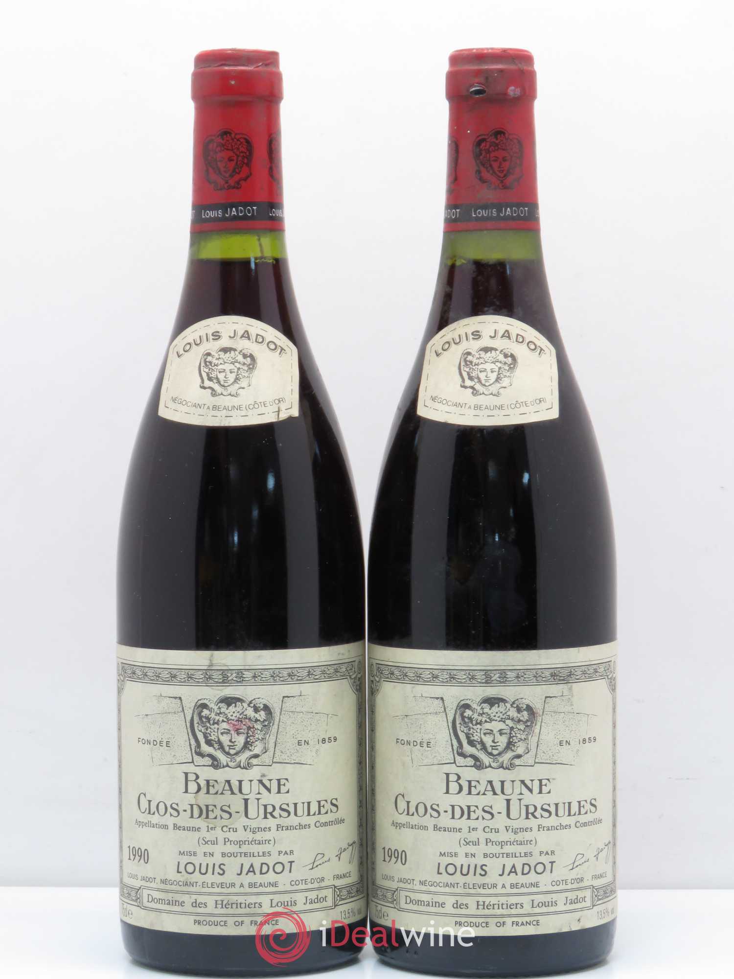 Beaune 1er Cru Clos des Ursules Maison Louis Jadot 1990 - Lot de 2 bouteilles - 0