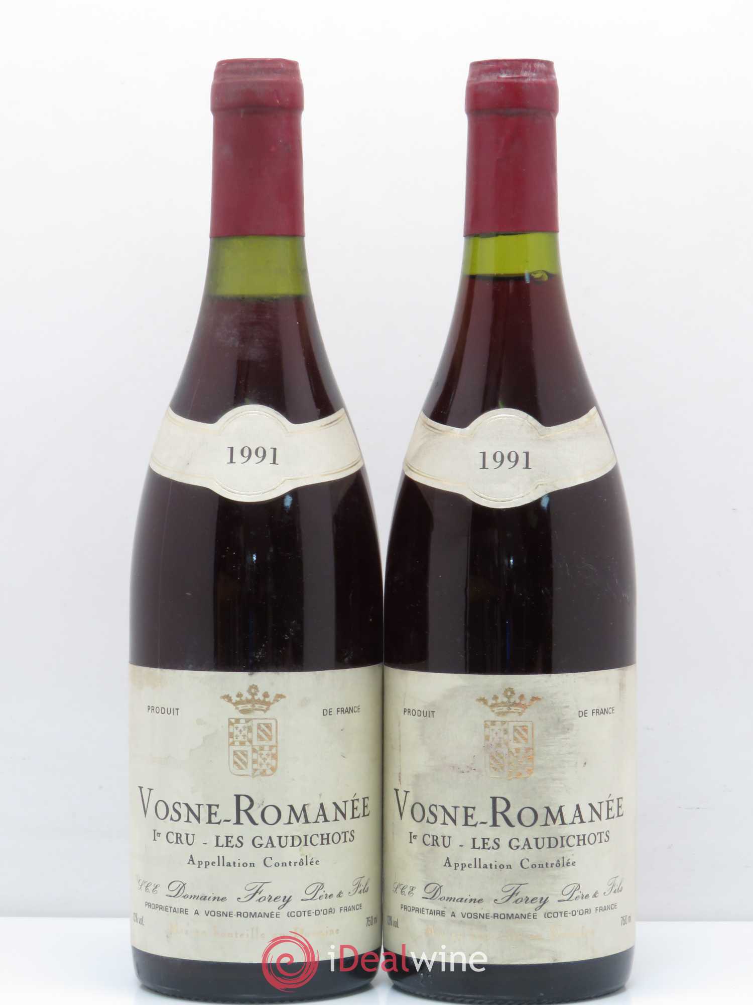 Vosne-Romanée 1er Cru Les Gaudichots Forey Père et Fils (Domaine) 1991 - Lot de 2 bouteilles - 0