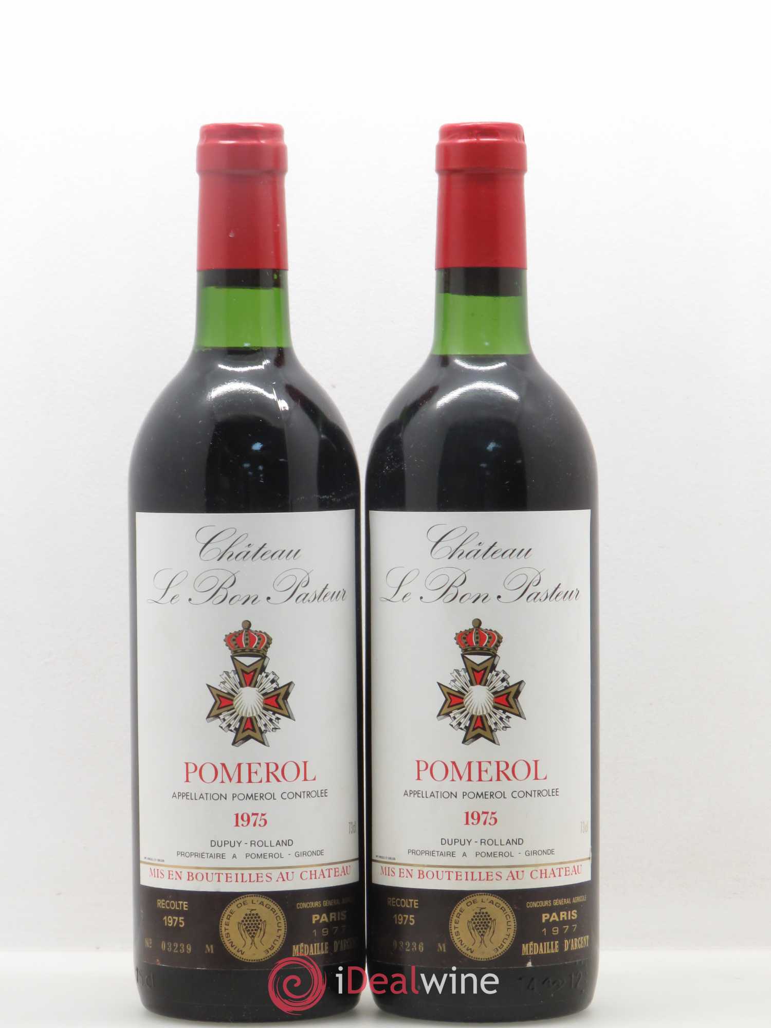 Château le Bon Pasteur 1975 - Lot de 2 bouteilles - 0