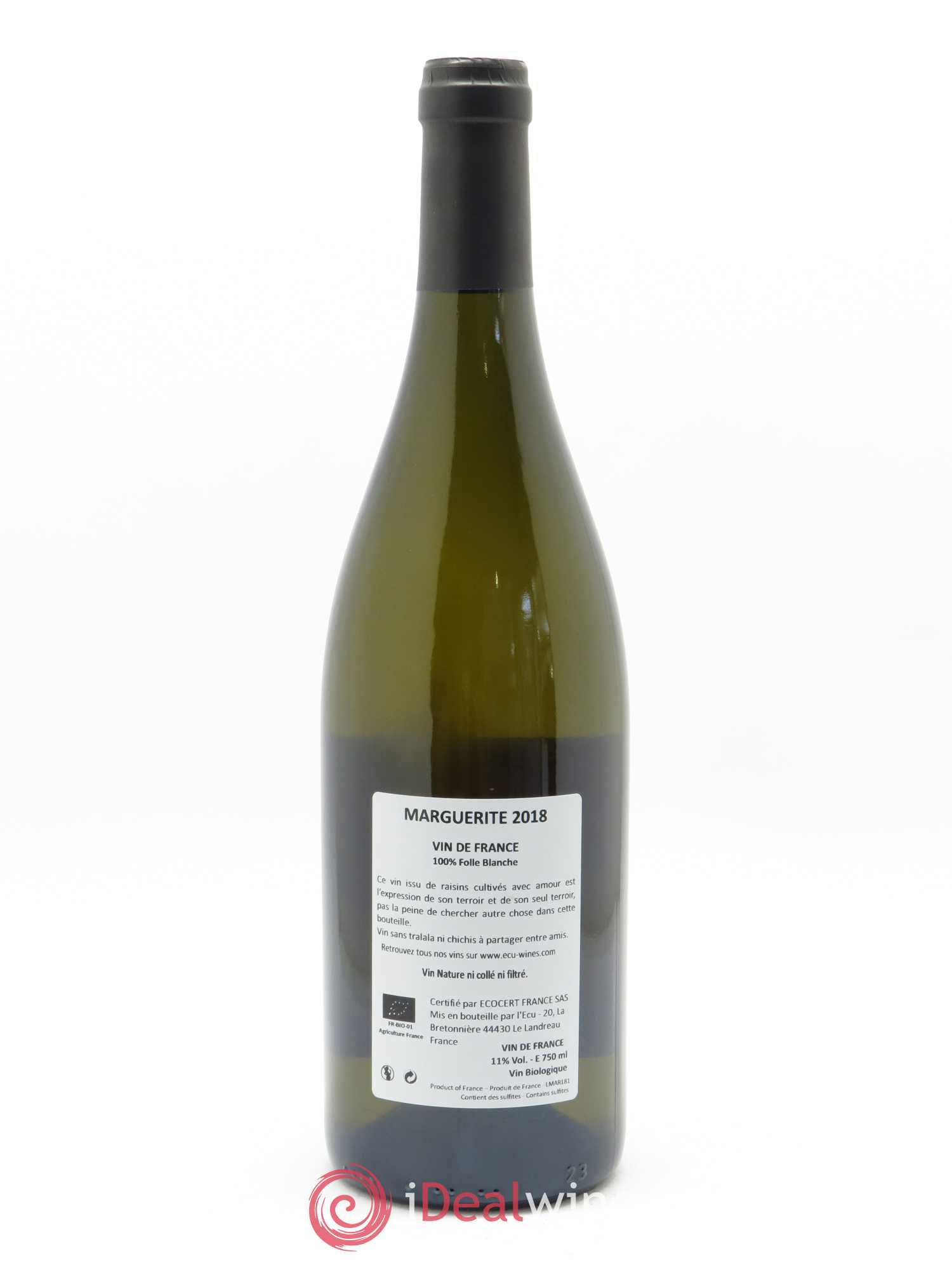 Vin de France Marguerite Domaine de L'Ecu 2018 - Lot de 1 bouteille - 1