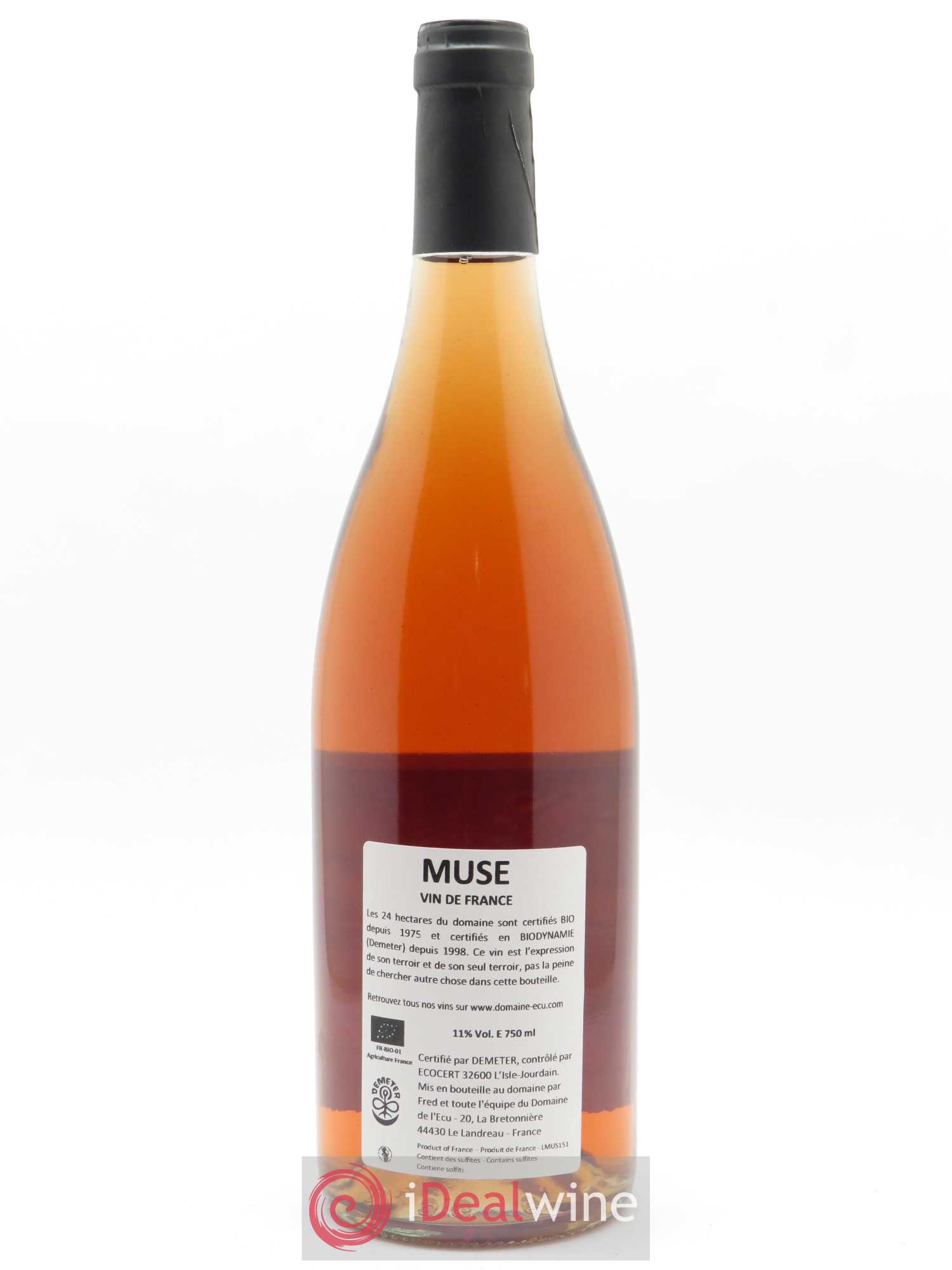 Vin de France Muse Domaine de L'Ecu 2015 - Lot de 1 bouteille - 1
