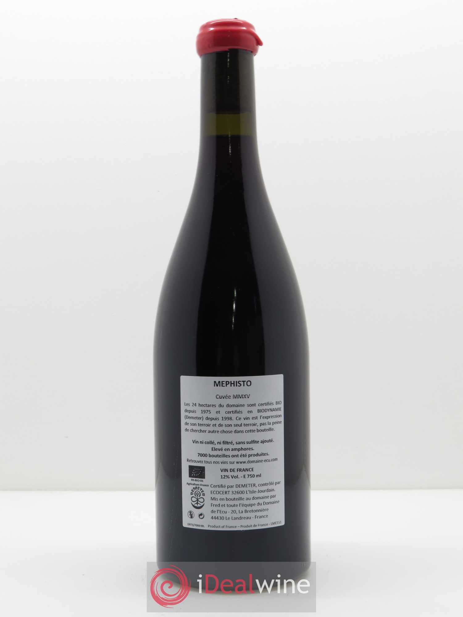 Vin de France Méphisto Domaine de L'Ecu 2014 - Lot de 1 bouteille - 1