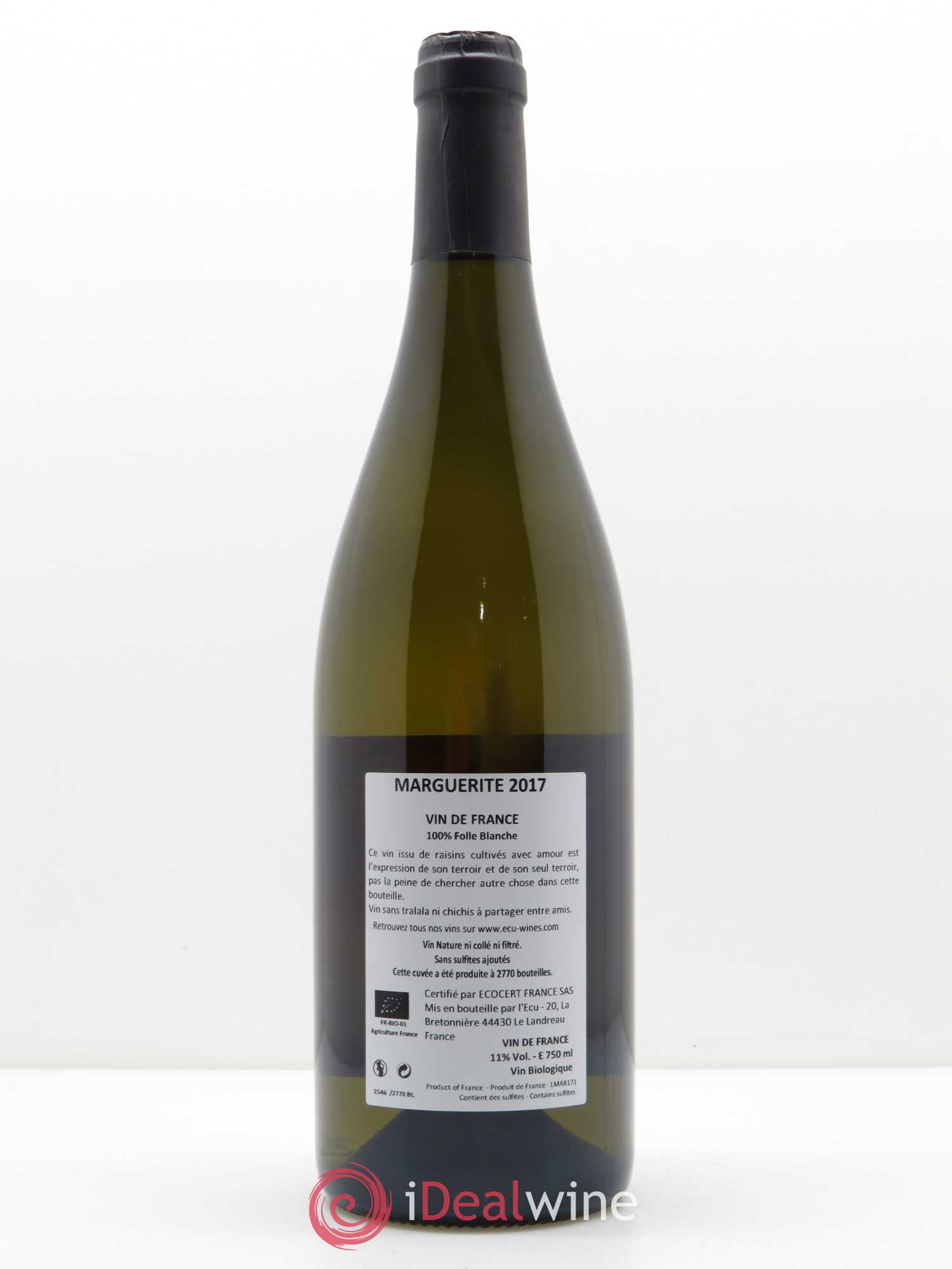 Vin de France Marguerite Domaine de L'Ecu 2017 - Lot de 1 bouteille - 1