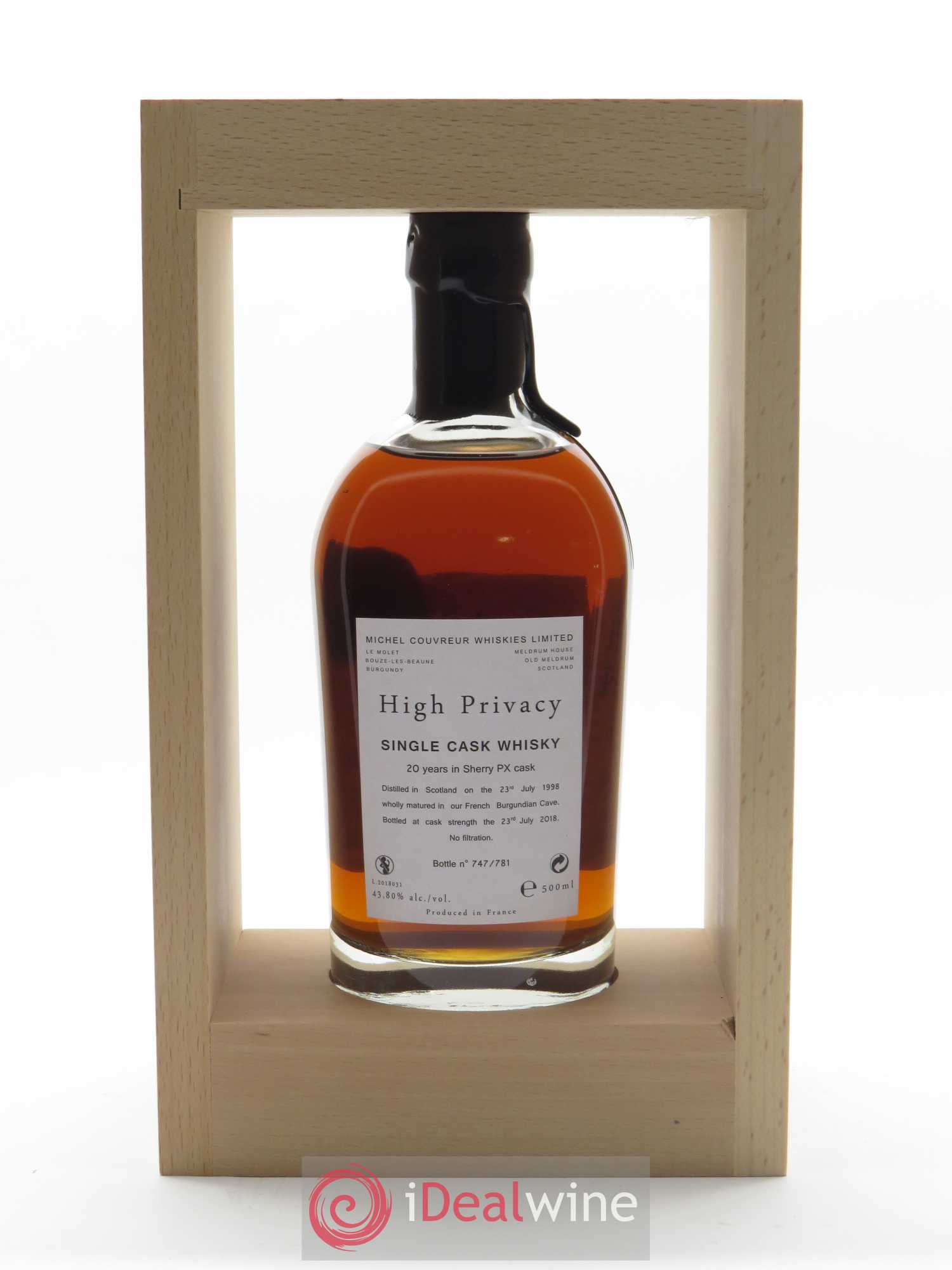 Michel Couvreur High Privacy (50cl) 1998 - Lot de 1 bouteille - 1
