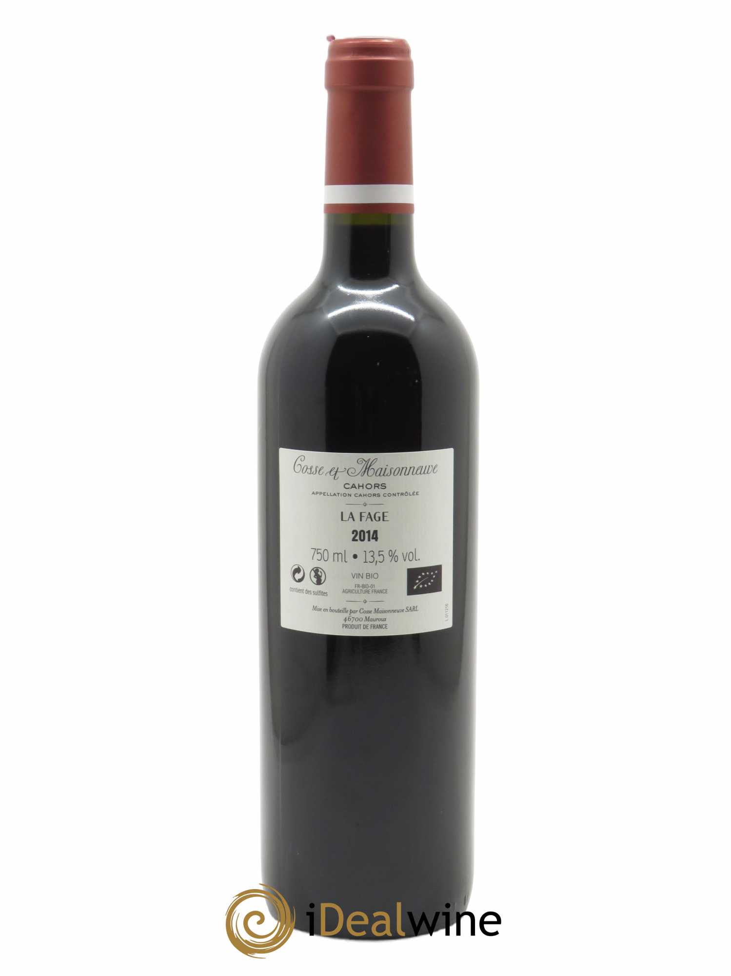Cahors La Fage Cosse-Maisonneuve (Domaine) 2014 - Lot de 1 bouteille - 1