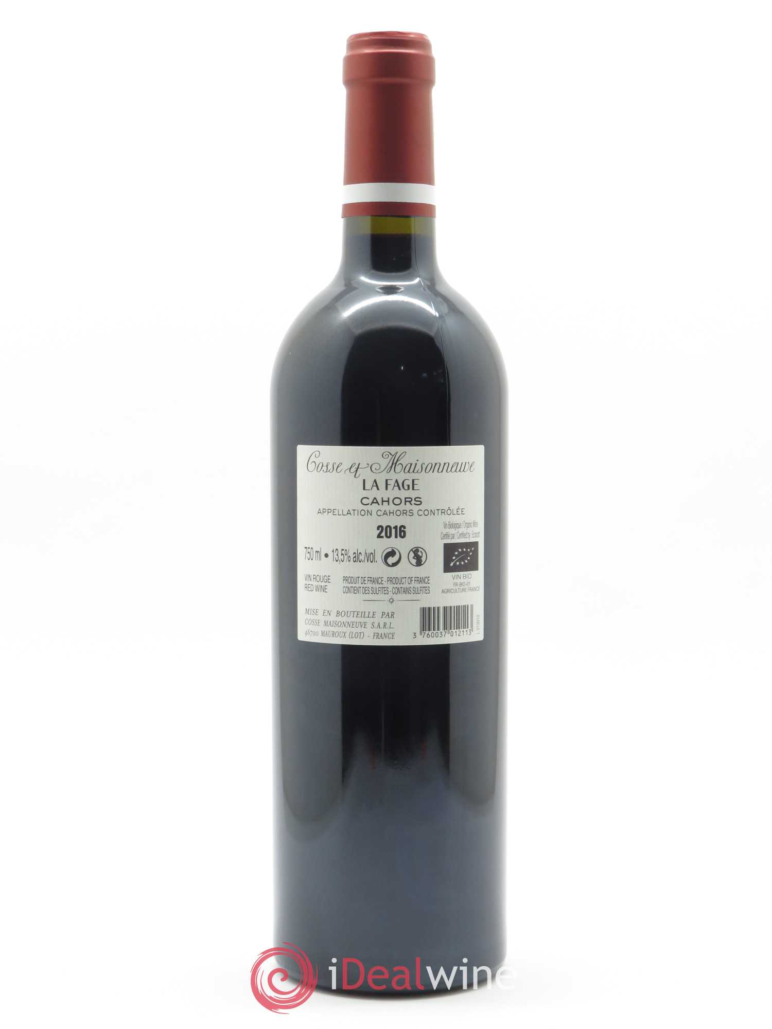 Cahors La Fage Cosse-Maisonneuve (Domaine) 2016 - Lot de 1 bouteille - 1
