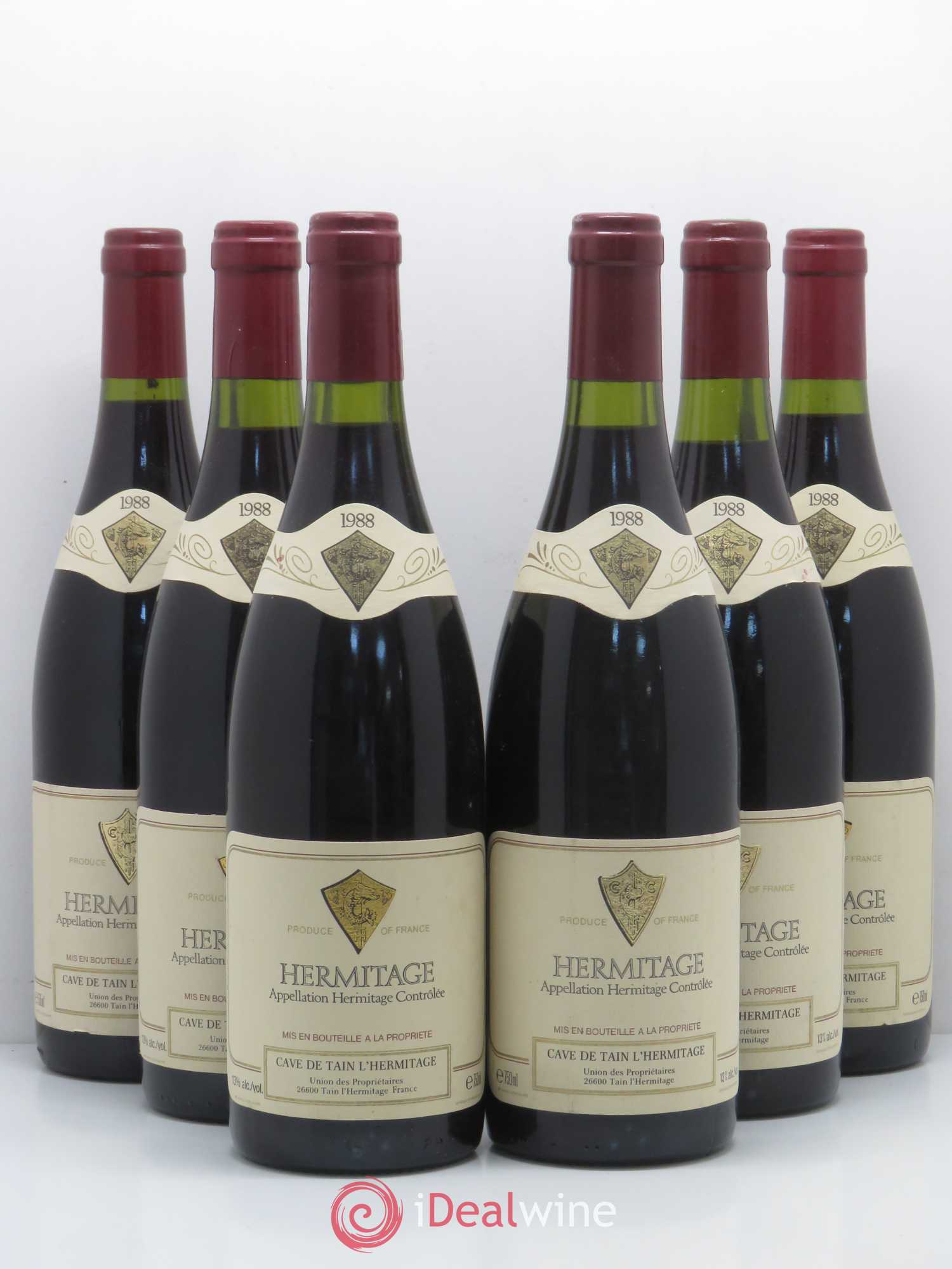 Hermitage Cave de Tain L'Hermitage 1988 - Posten von 6 Flaschen - 0