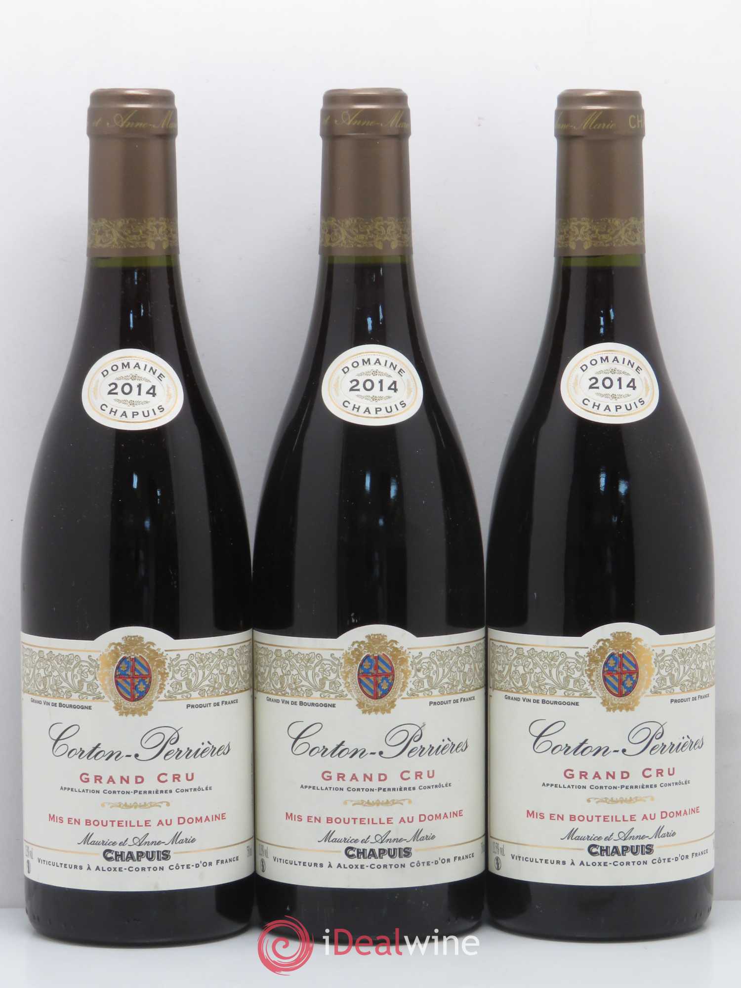 Corton Grand Cru Perriere Domaine Chapuis 2014 - Posten von 3 Flaschen - 0