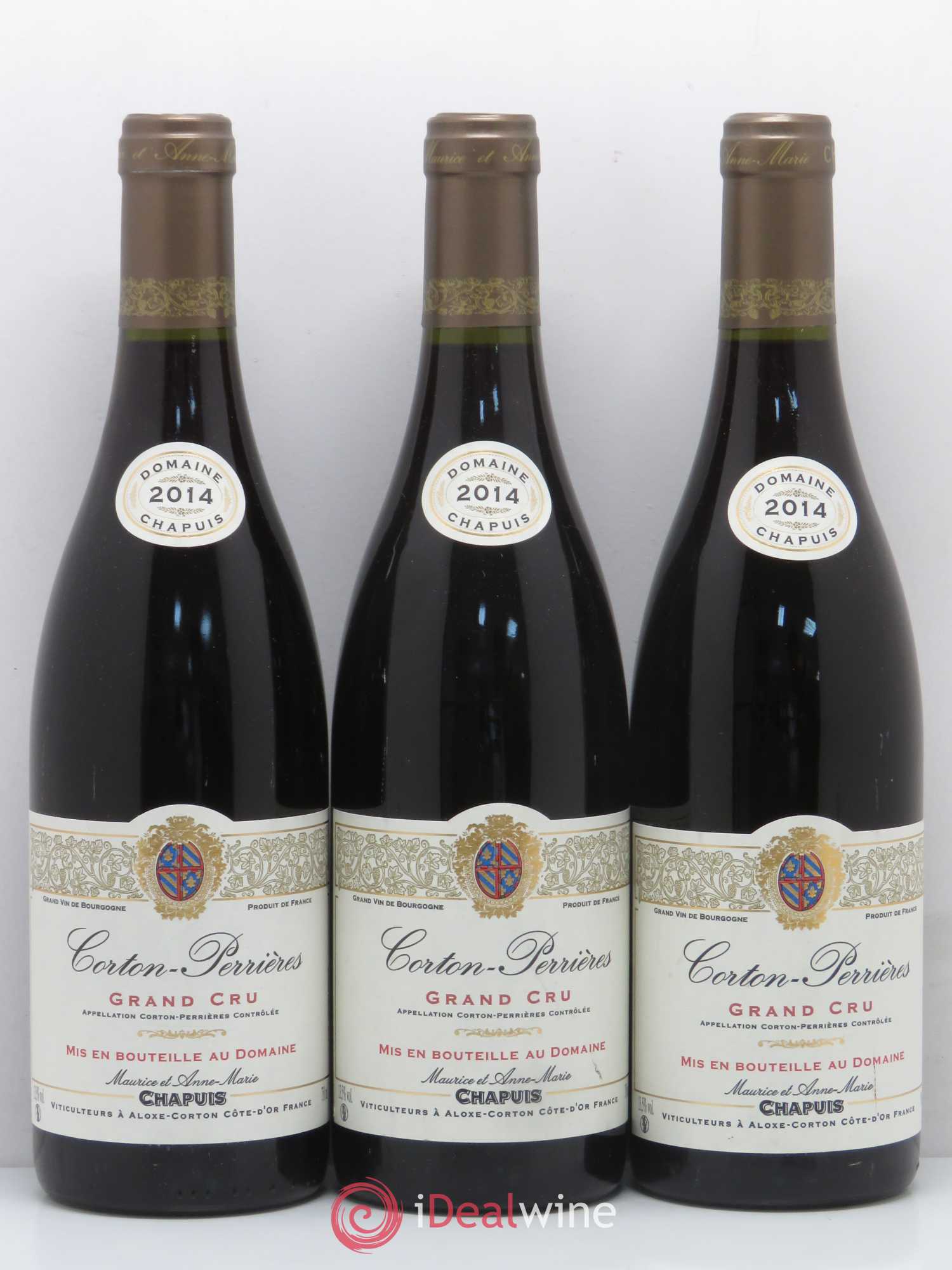 Corton Grand Cru Perriere Domaine Chapuis 2014 - Posten von 3 Flaschen - 0