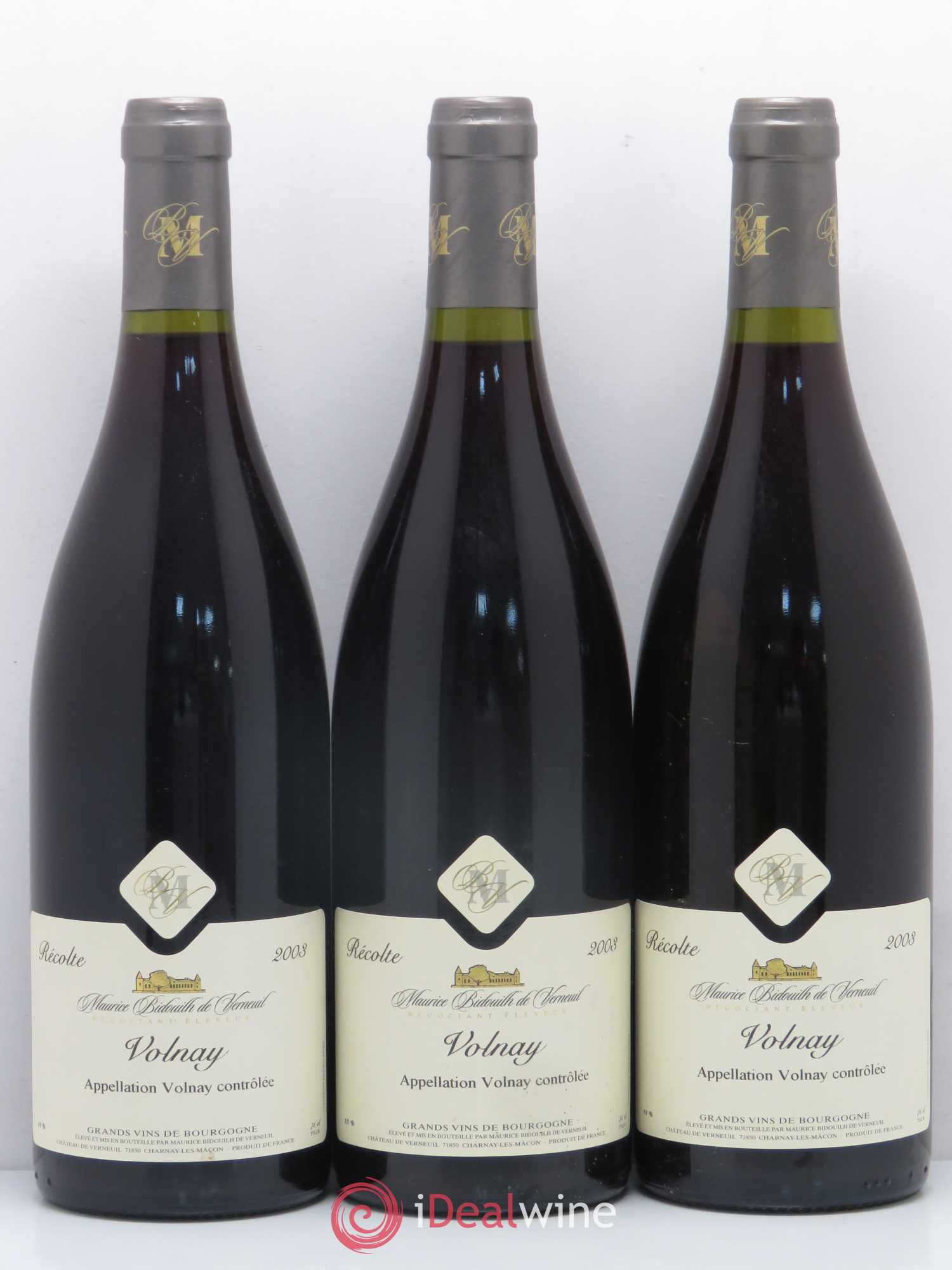 Volnay Domaine Maurice Bidouilh de Verneuil 2003 - Posten von 6 Flaschen - 1
