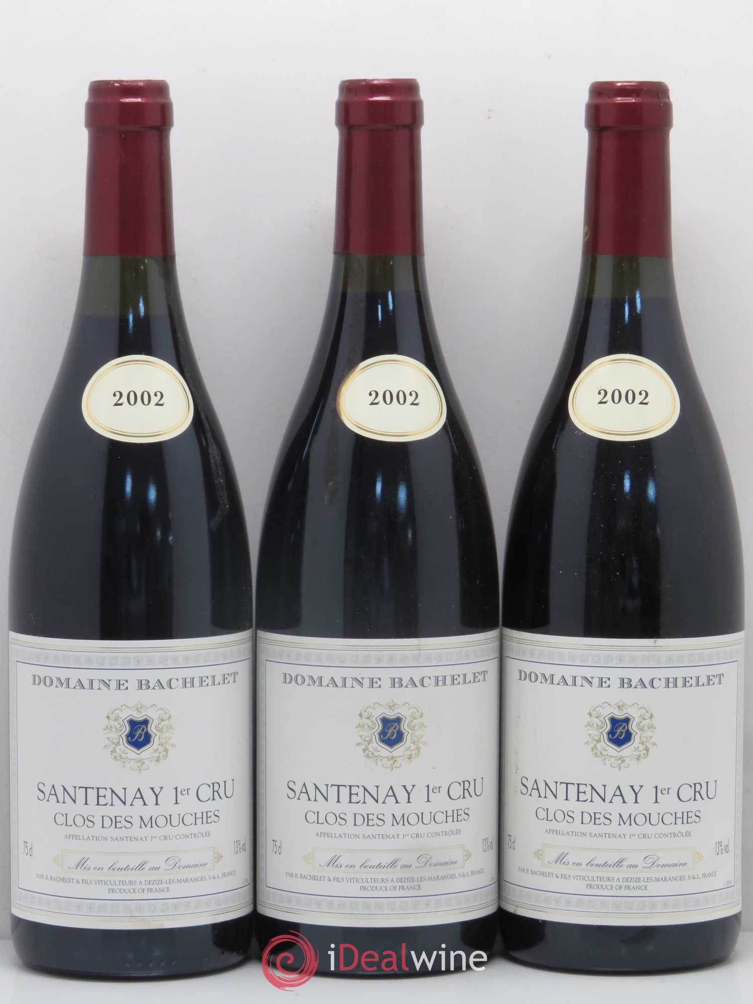 Santenay 1er Cru Clos des Mouches Domaine Bachelet 2002 - Posten von 3 Flaschen - 0