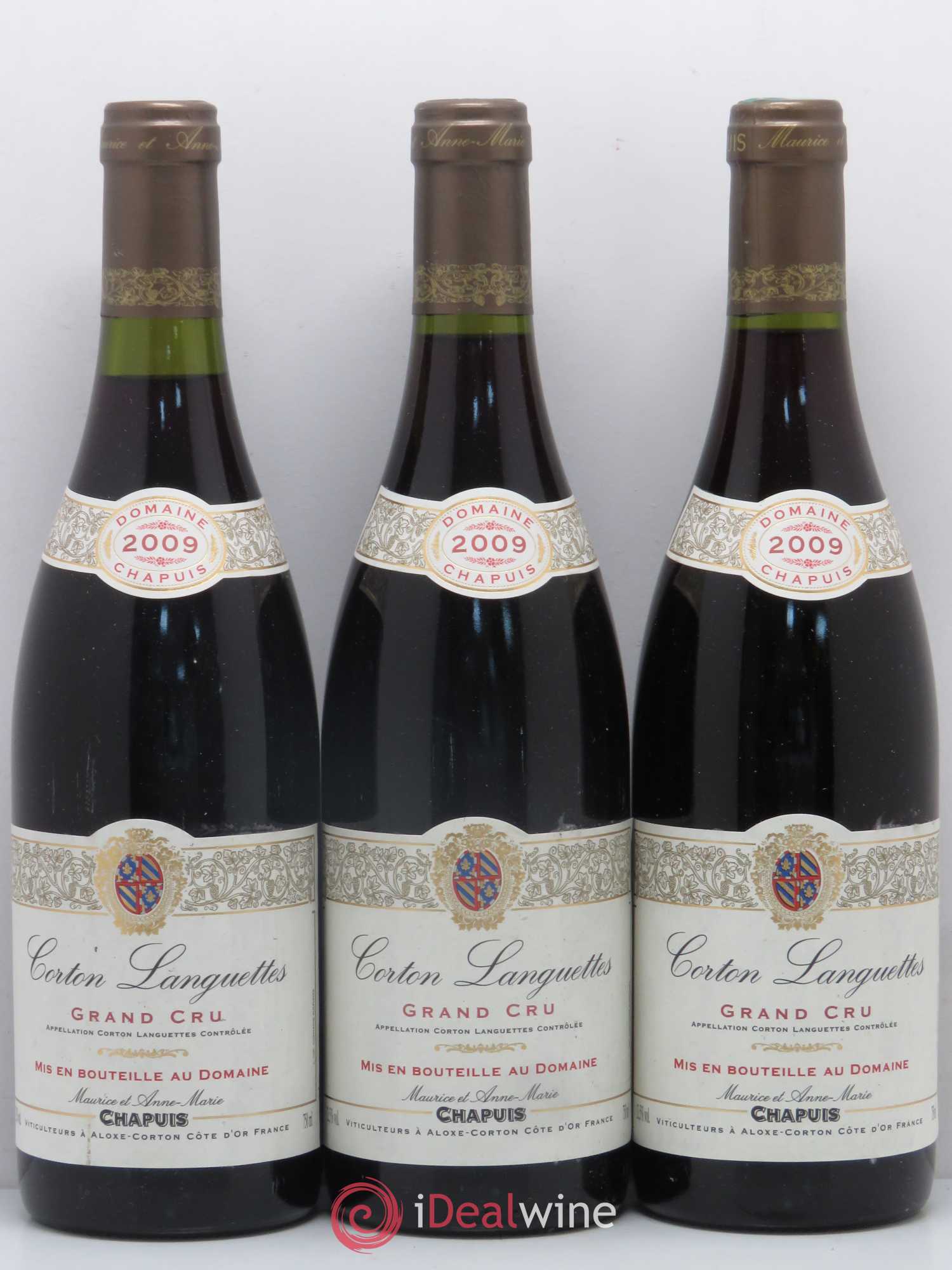Corton Grand Cru Languettes Domaine Chapuis 2009 - Posten von 3 Flaschen - 0