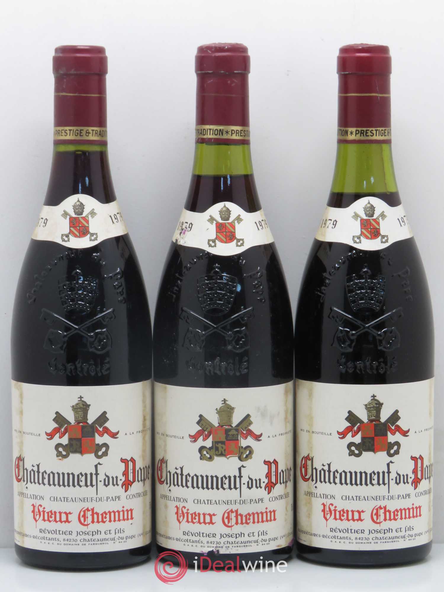 Châteauneuf-du-Pape Vieux Chemin Joseph Revoltier et Fils 1979 - Posten von 12 Flaschen - 3