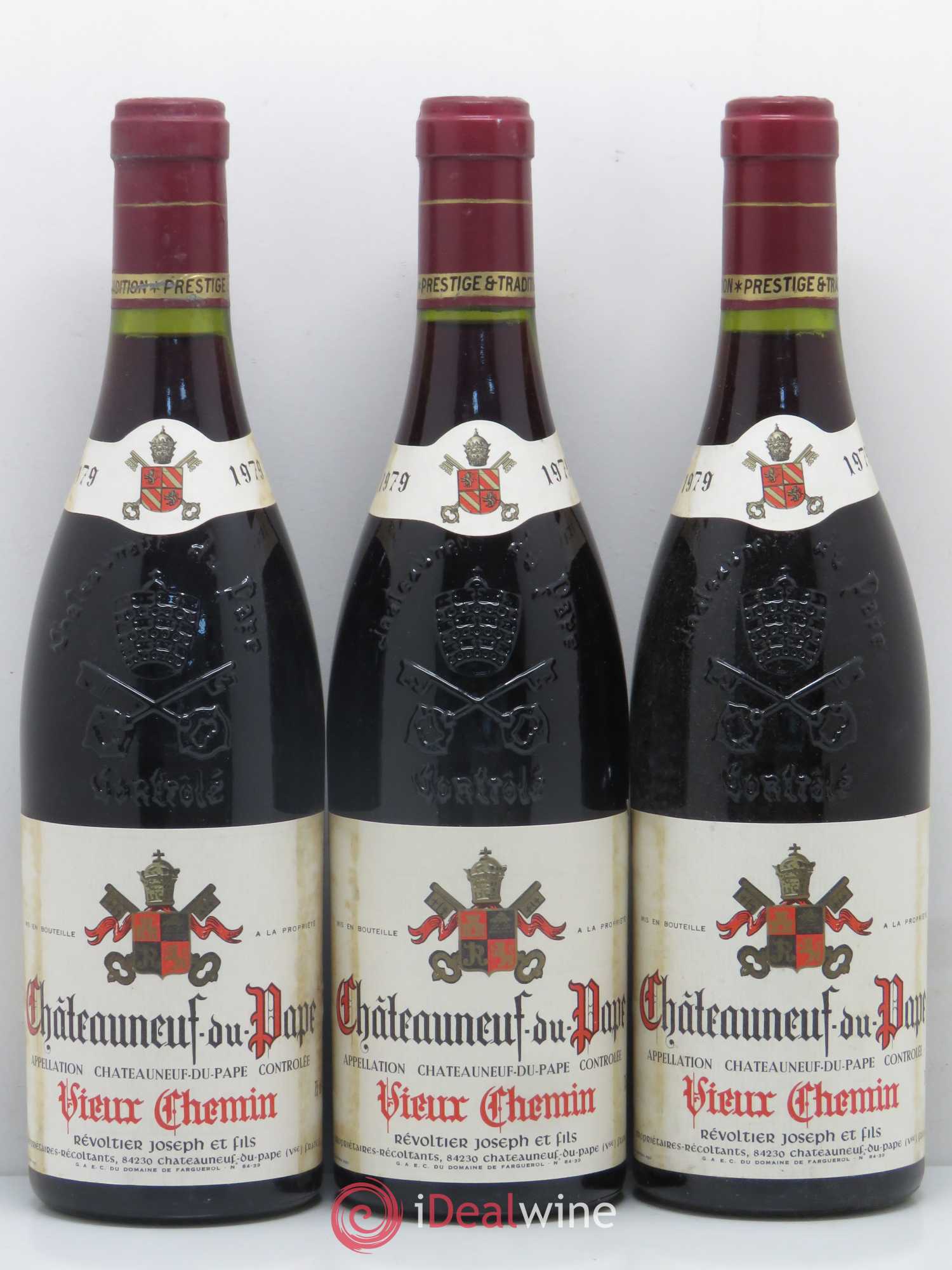 Châteauneuf-du-Pape Vieux Chemin Joseph Revoltier et Fils 1979 - Posten von 12 Flaschen - 4