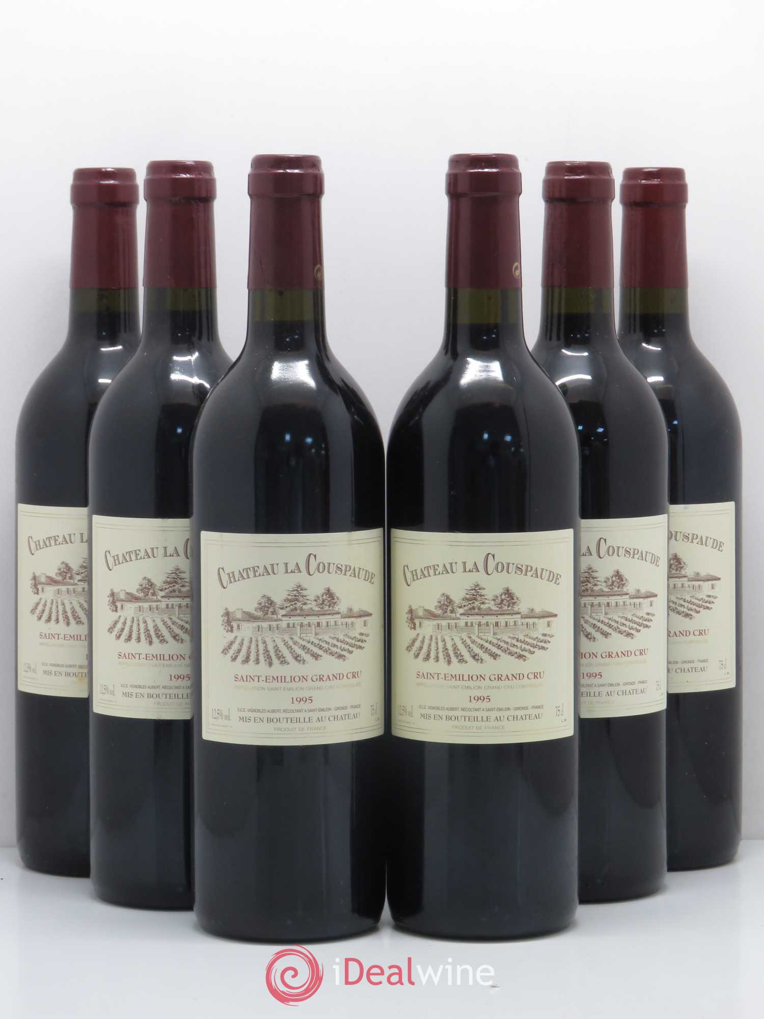 Saint-Émilion Château La Couspaude 1995 - Posten von 6 Flaschen - 0
