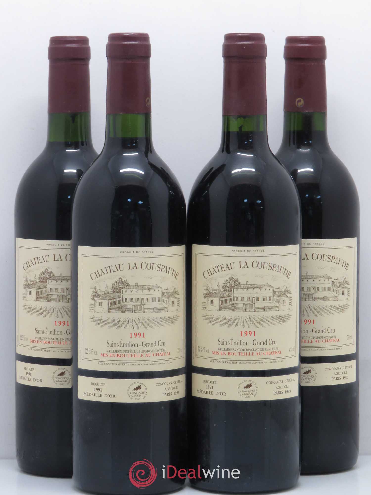 Saint-Émilion Château La Couspaude 1991 - Posten von 4 Flaschen - 0