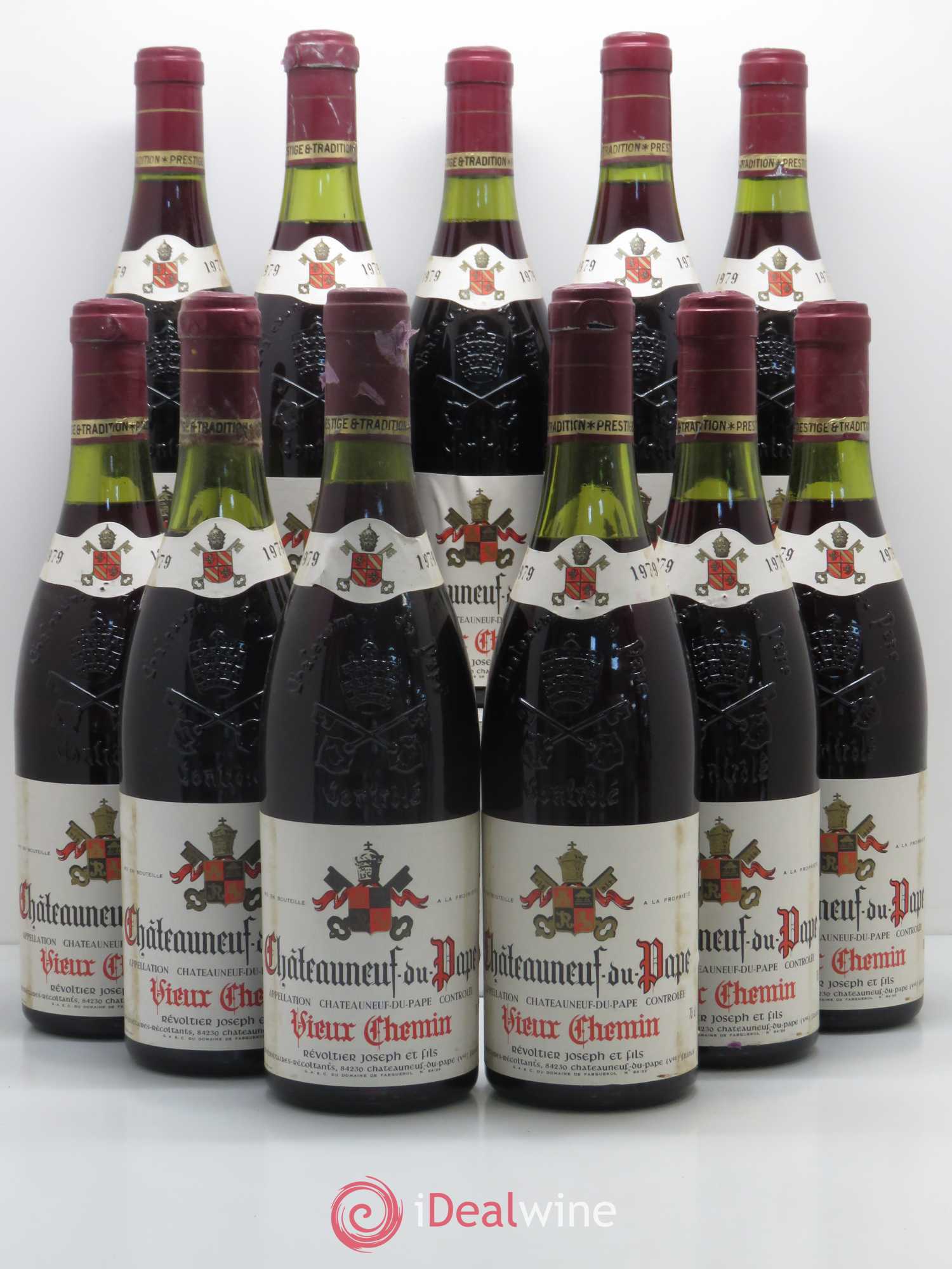 Châteauneuf-du-Pape Vieux Chemin Joseph Revoltier et Fils 1979 - Posten von 11 Flaschen - 0