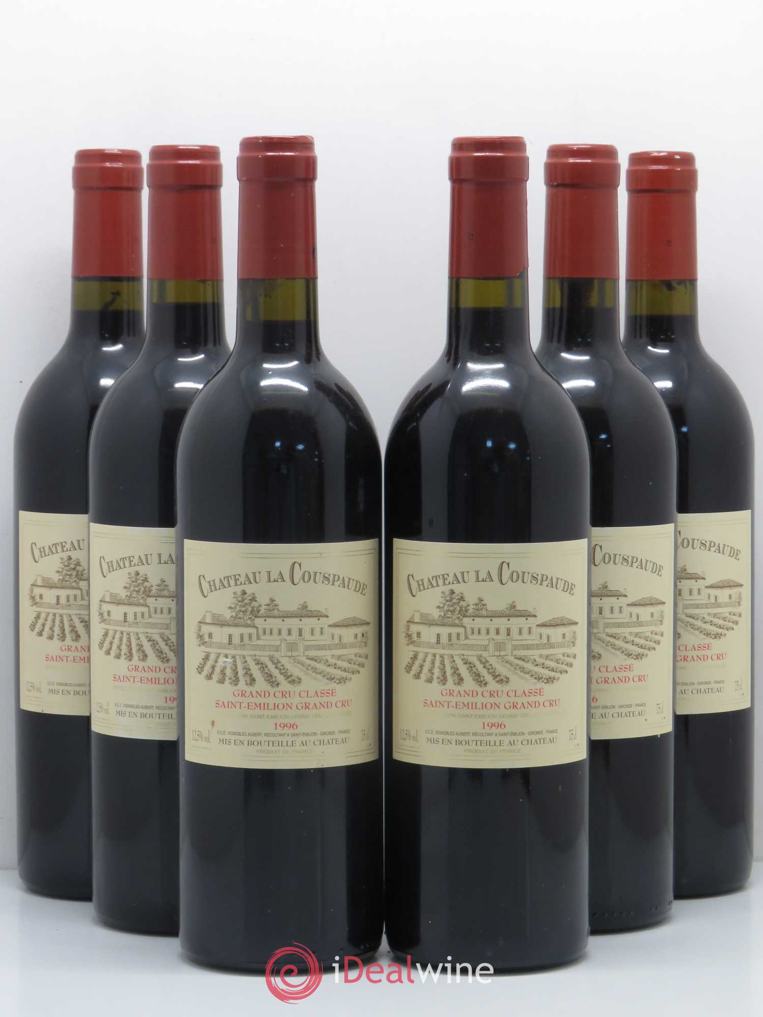 Château la Couspaude Grand Cru Classé 1996 - Lot de 6 bouteilles - 0