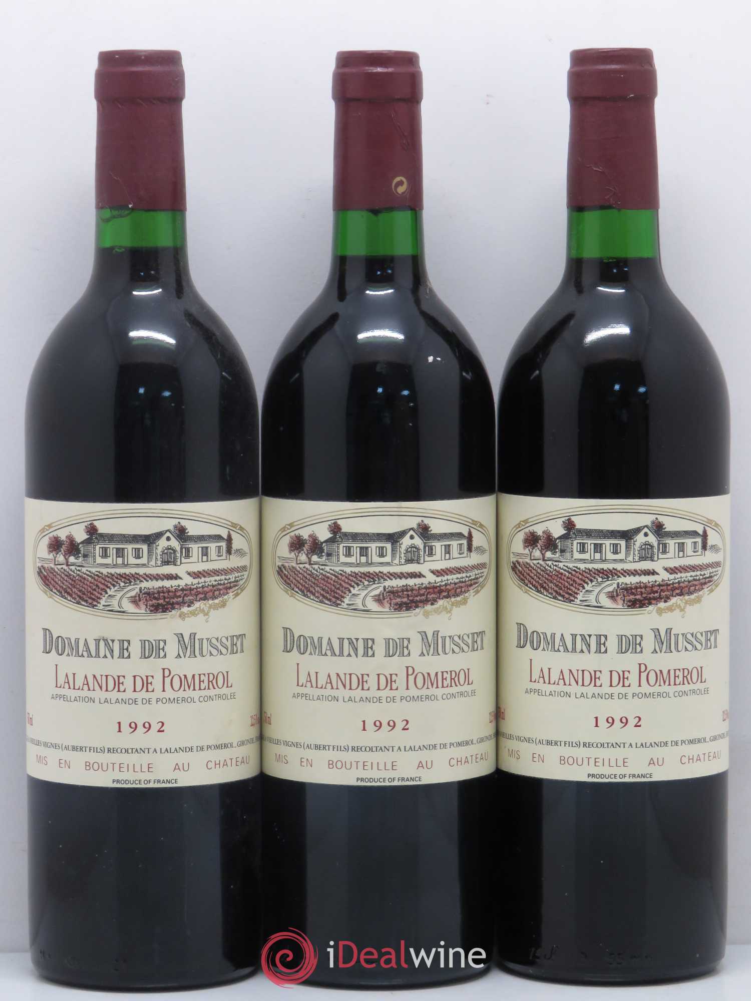 Bordeaux Domaine de Musset Lalande de Pomerol 1992 - Posten von 12 Flaschen - 4