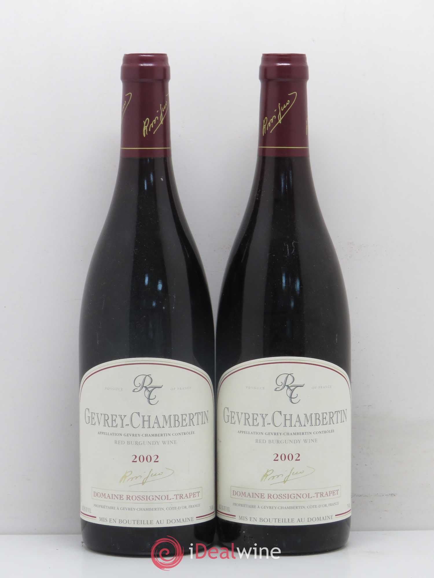 Gevrey-Chambertin Domaine Rossignol Trapet 2002 - Posten von 2 Flaschen - 0