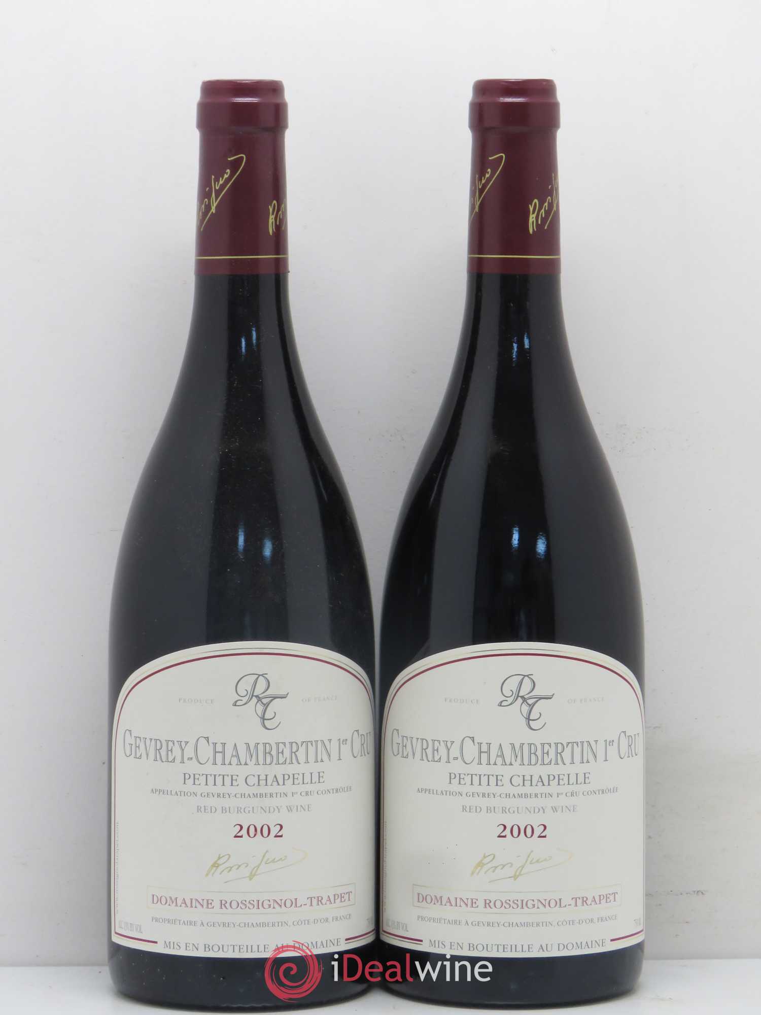 Gevrey-Chambertin 1er Cru Petite Chapelle Rossignol-Trapet (Domaine) 2002 - Lot de 2 bouteilles - 0
