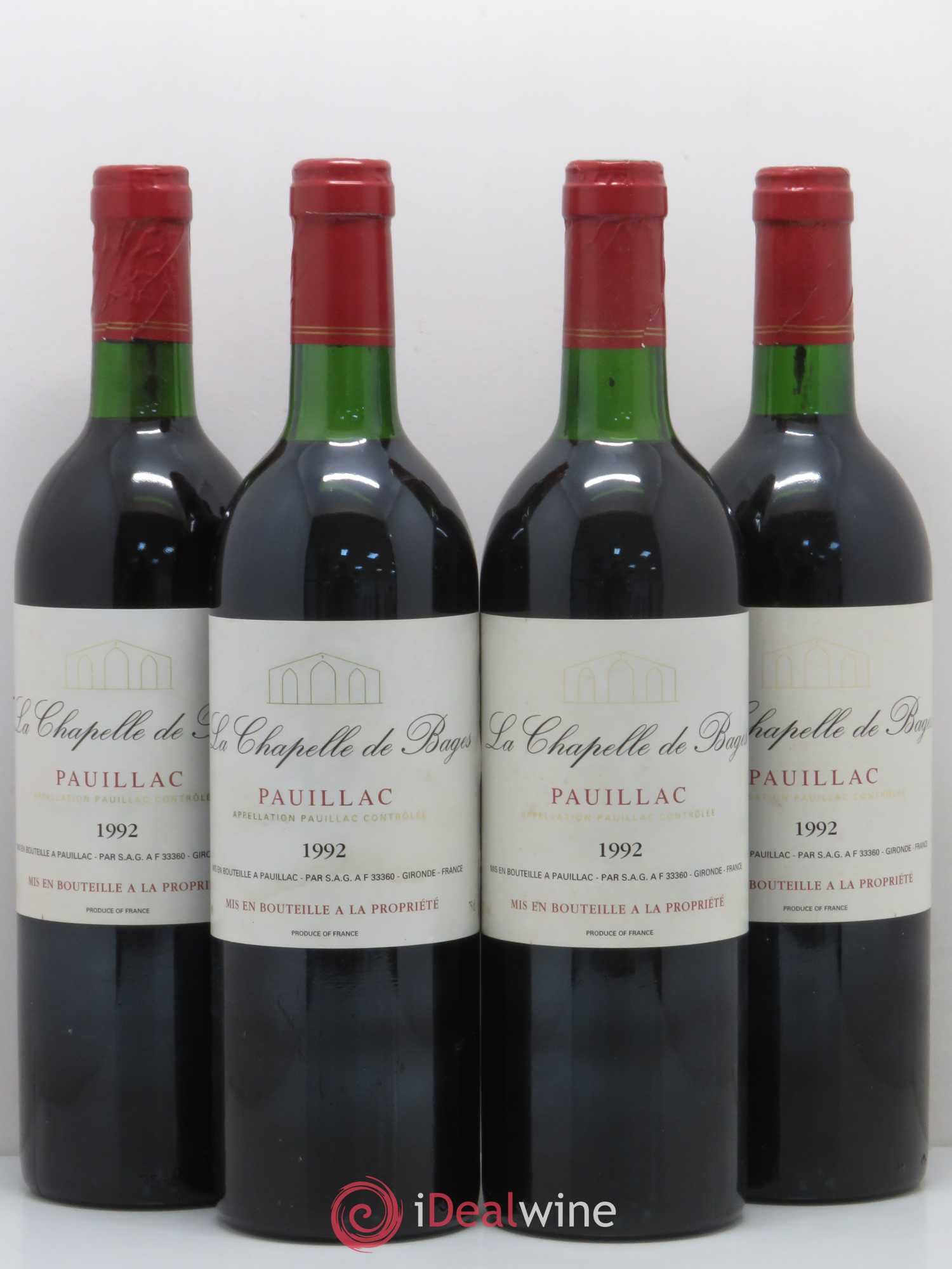 La Chapelle de Haut Bages 1992 - Lot de 4 bouteilles - 0