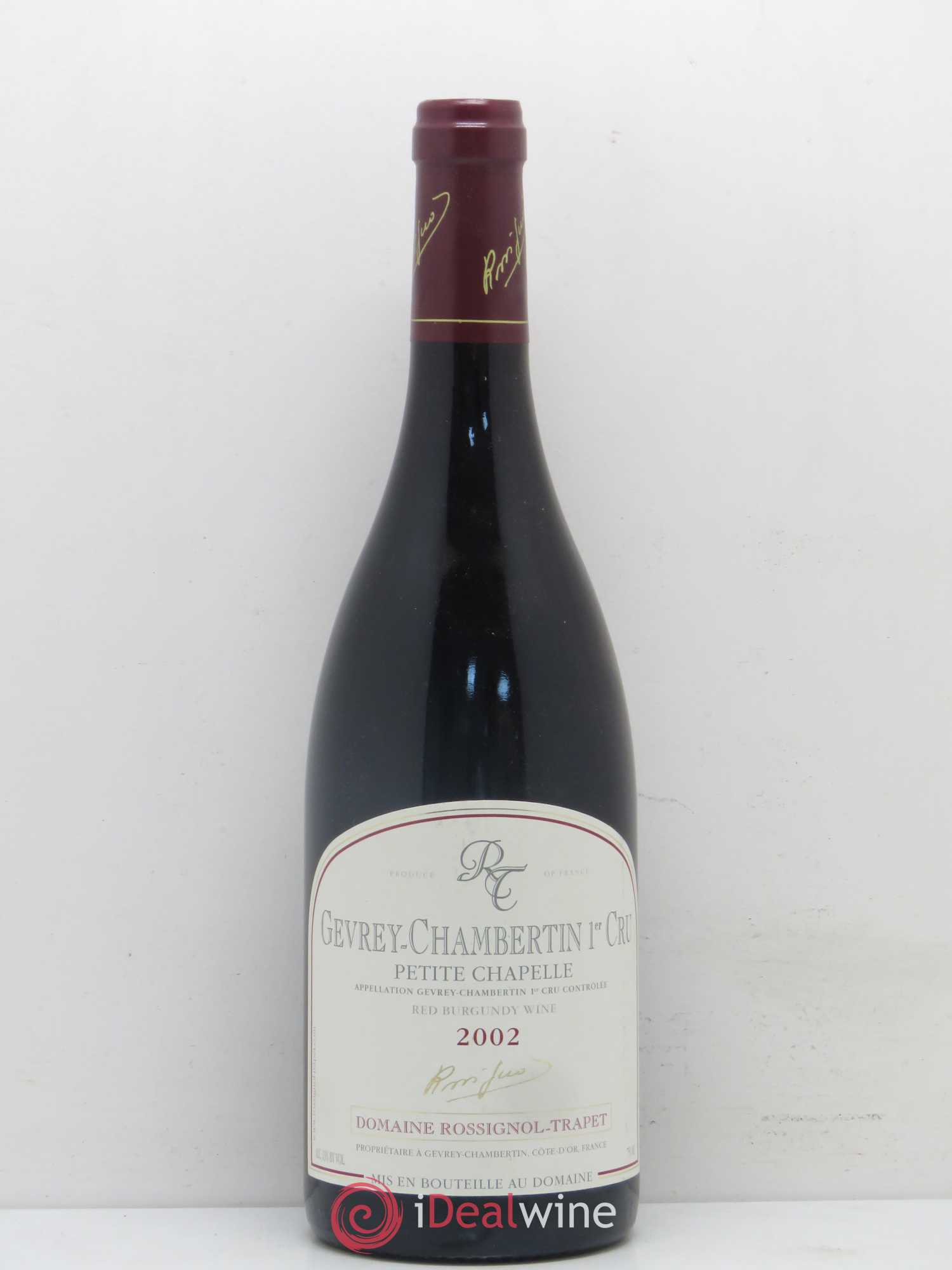 Gevrey-Chambertin 1er Cru Petite Chapelle Rossignol-Trapet (Domaine) 2002 - Lot de 1 bouteille - 0